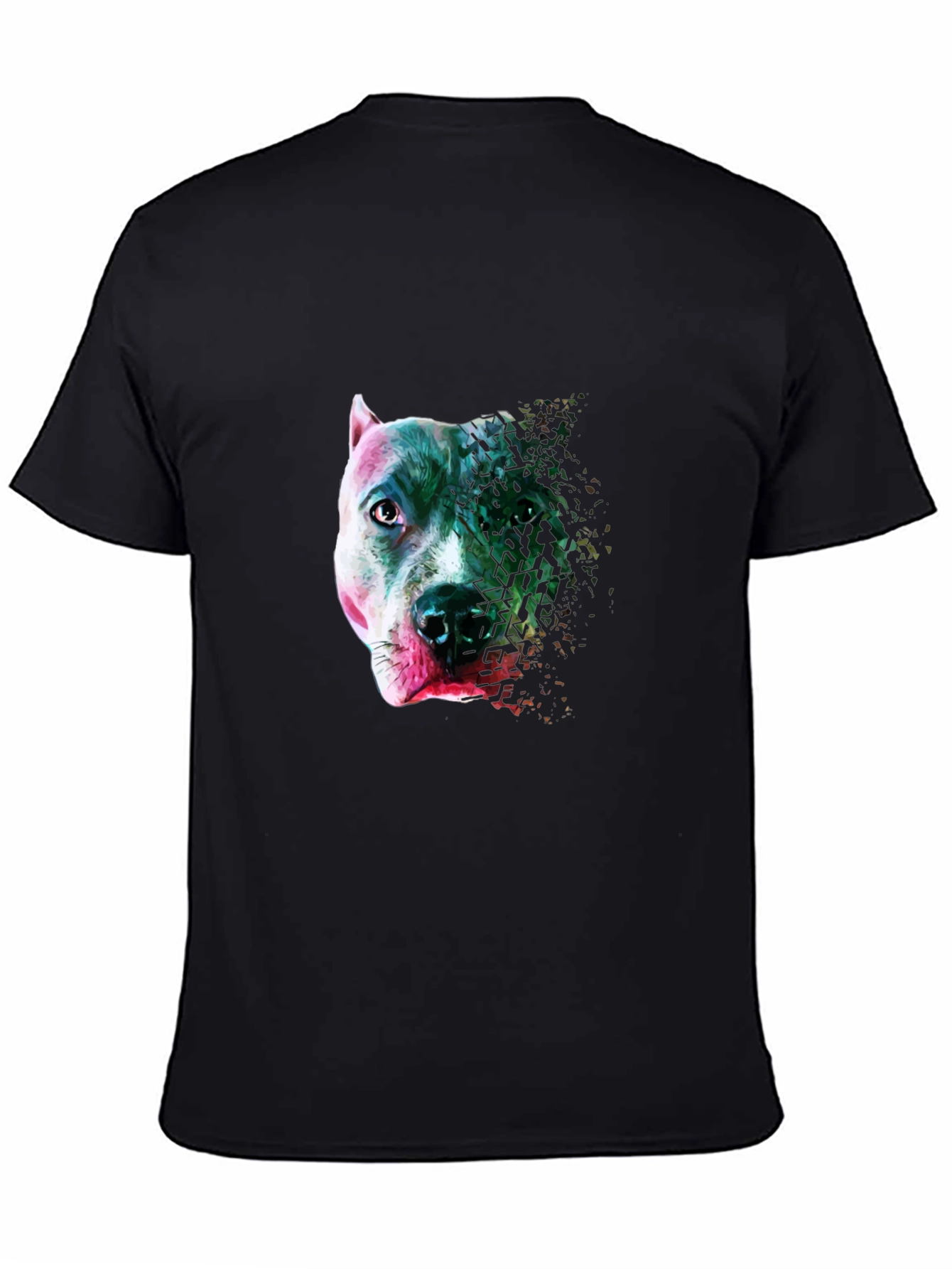 Pitbull Head Graphic T-Shirt - Stylish Mens Tee