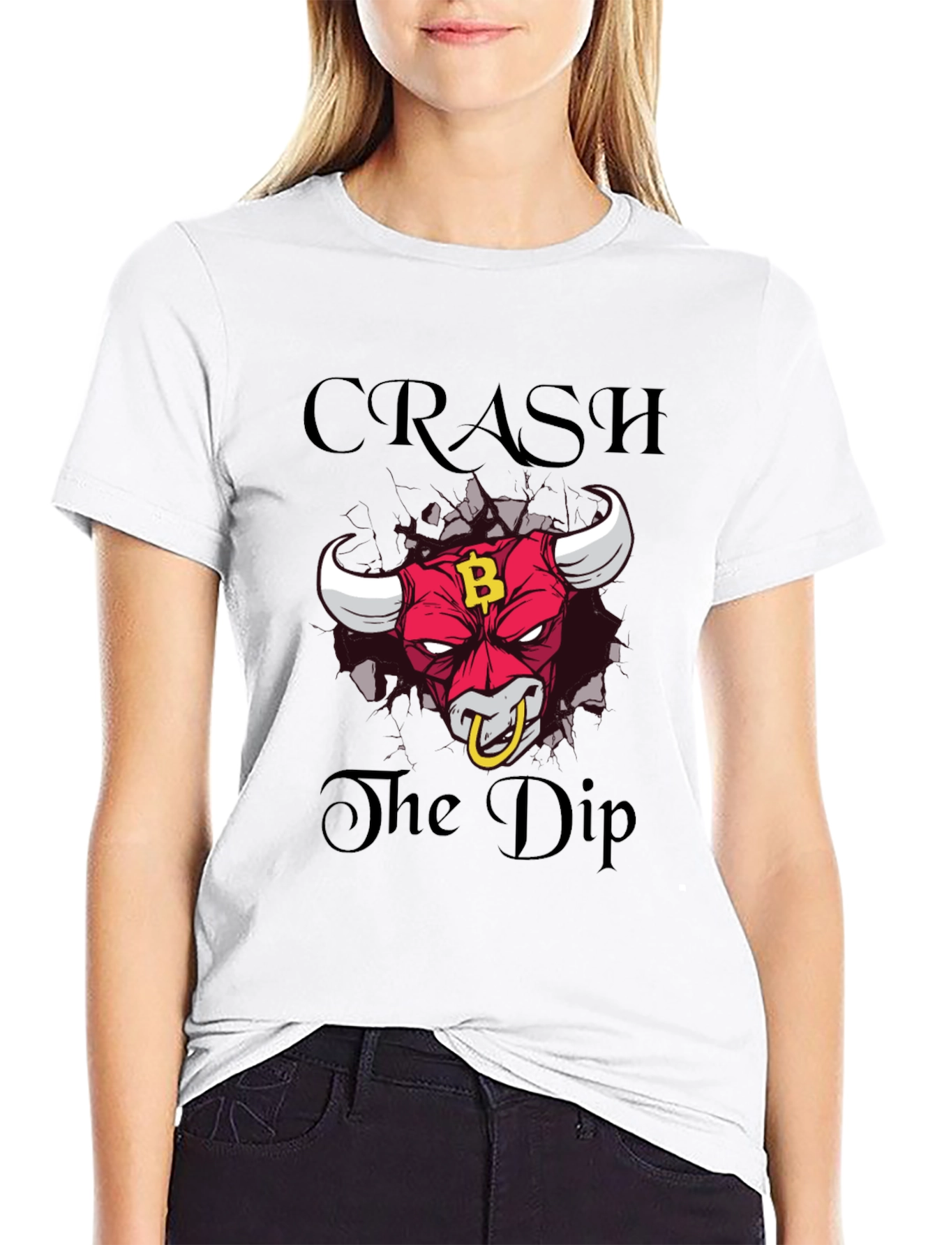 Crash the Dip Bitcoin Bull T-Shirt