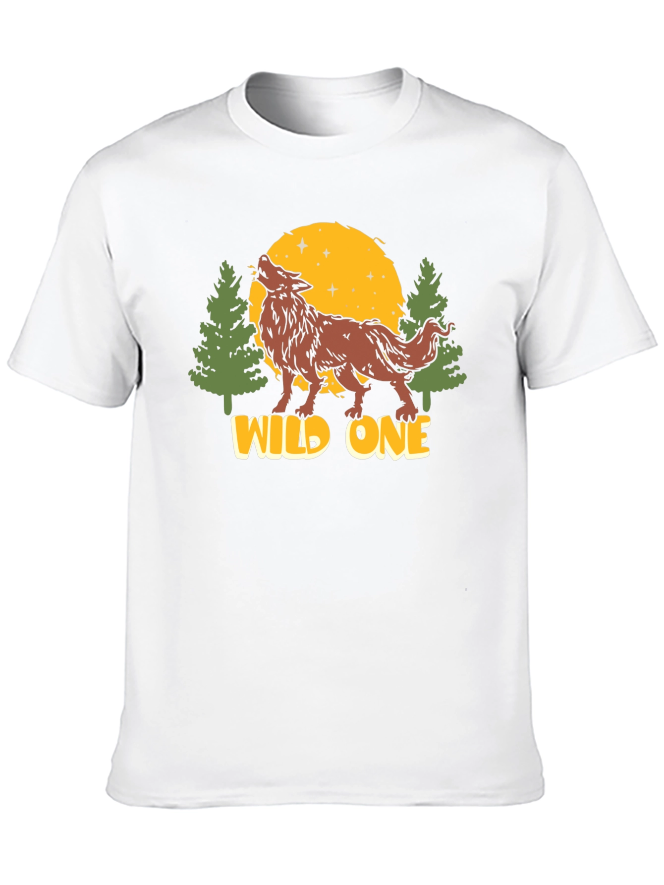Wild One Wolf Graphic Black T-Shirt