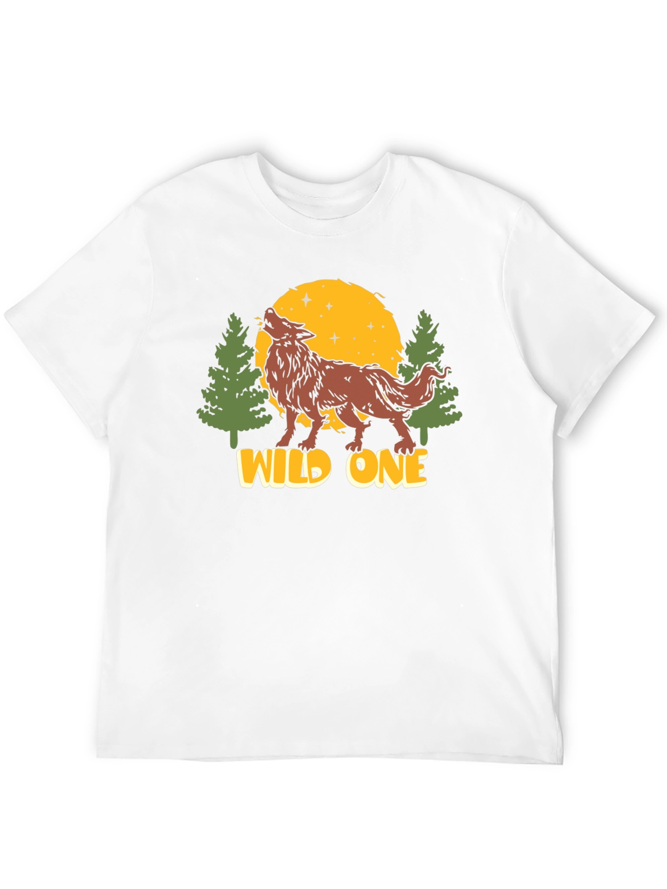 Wild One Wolf Graphic Black T-Shirt