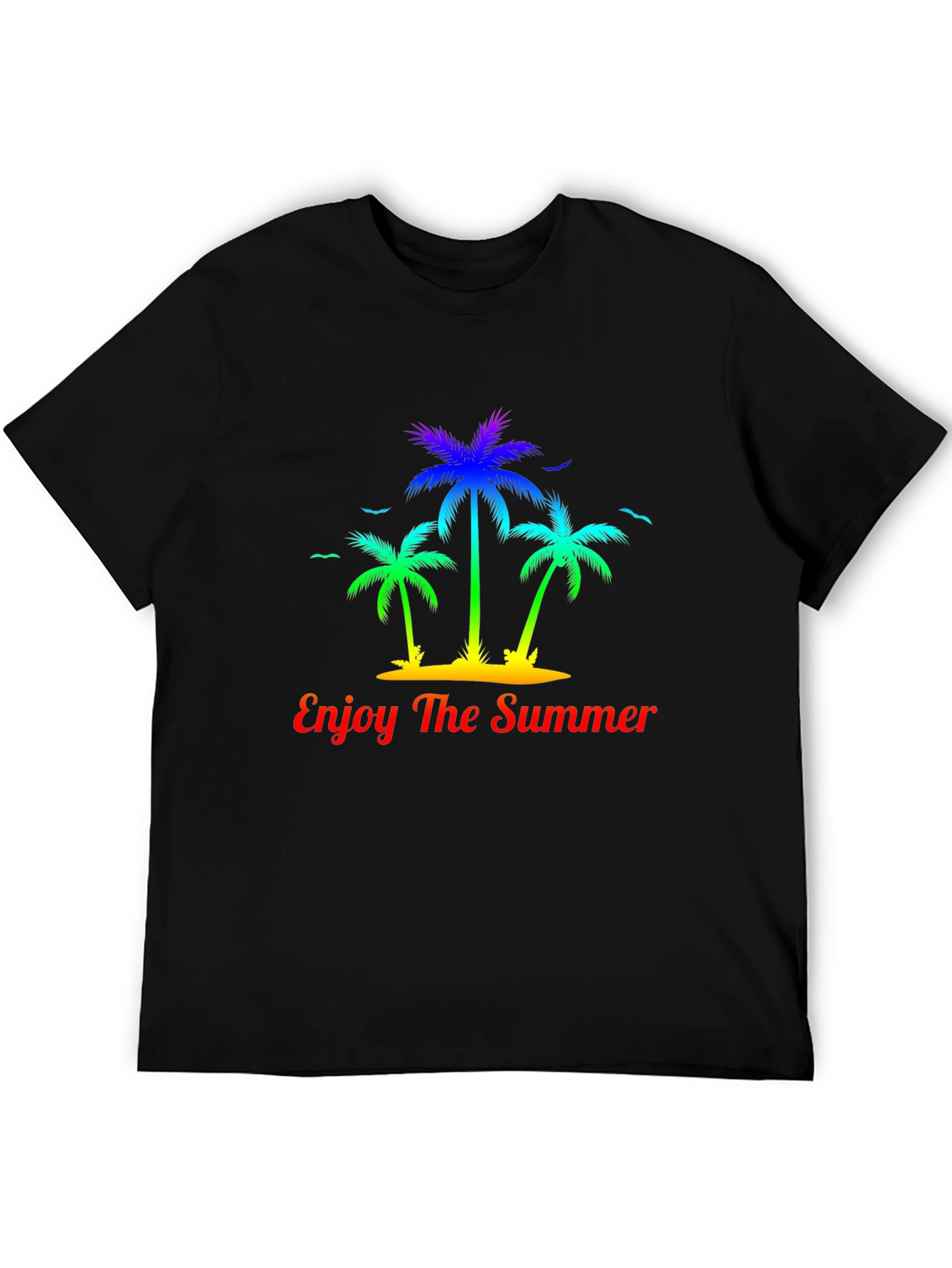 Summer Palm Tree Graphic Tee - Enjoy The Summer