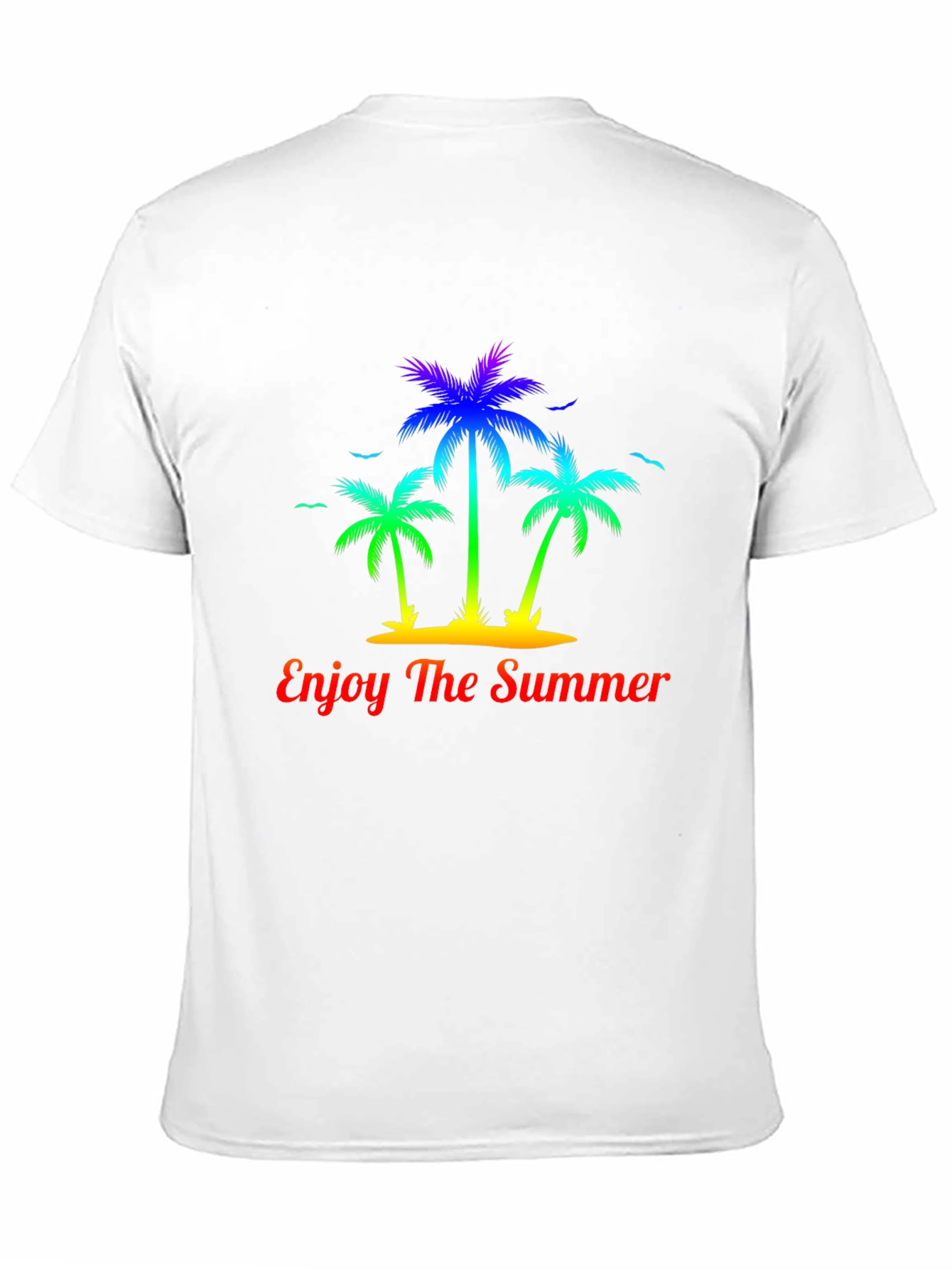 Summer Palm Tree Graphic Tee - Enjoy The Summer
