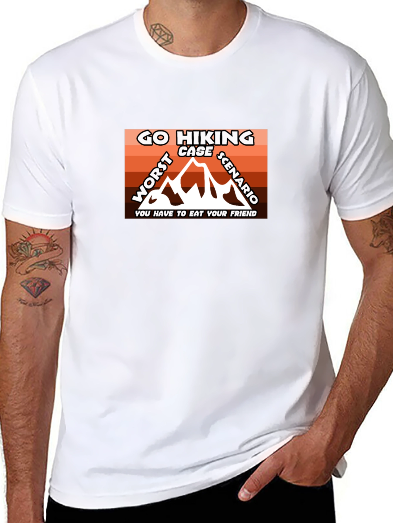 Go Hiking Worst Case Scenario Graphic Tee