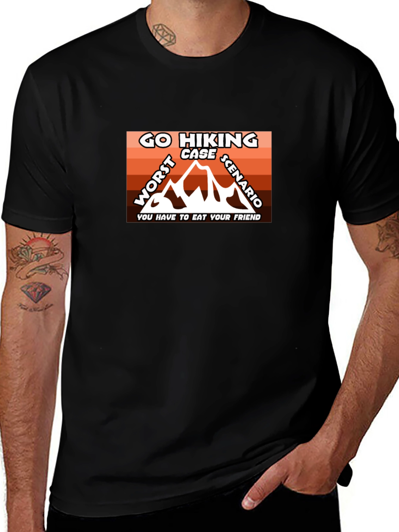 Go Hiking Worst Case Scenario Graphic Tee