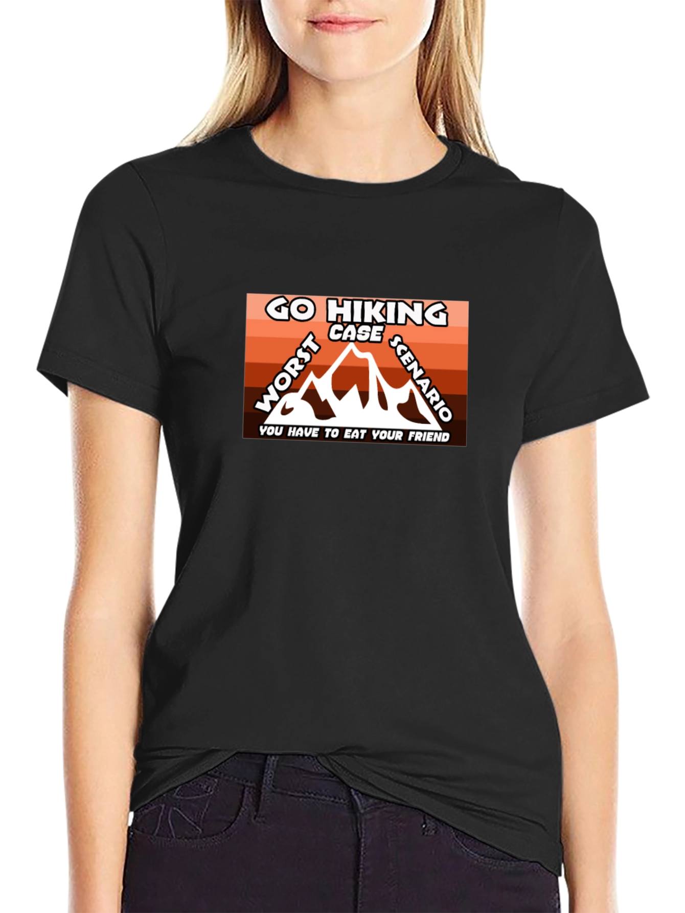 Go Hiking Worst Case Scenario Graphic Tee