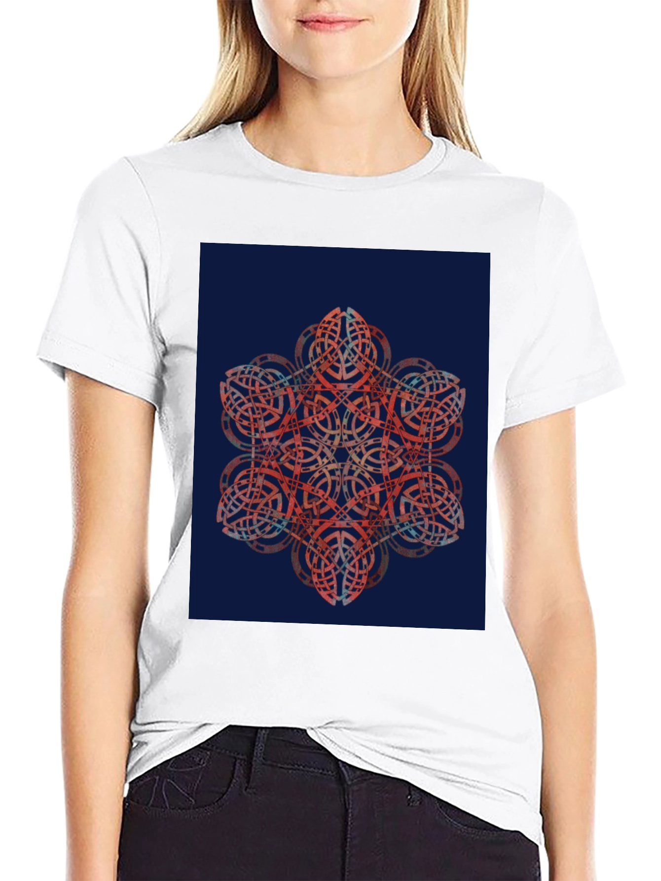 Celtic Knot Graphic Tee - Unique Design