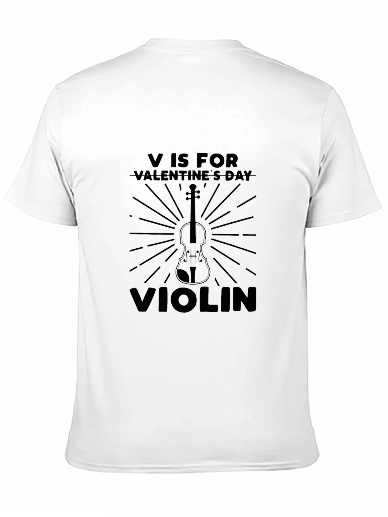 V is for Valentines Day Violin T-Shirt