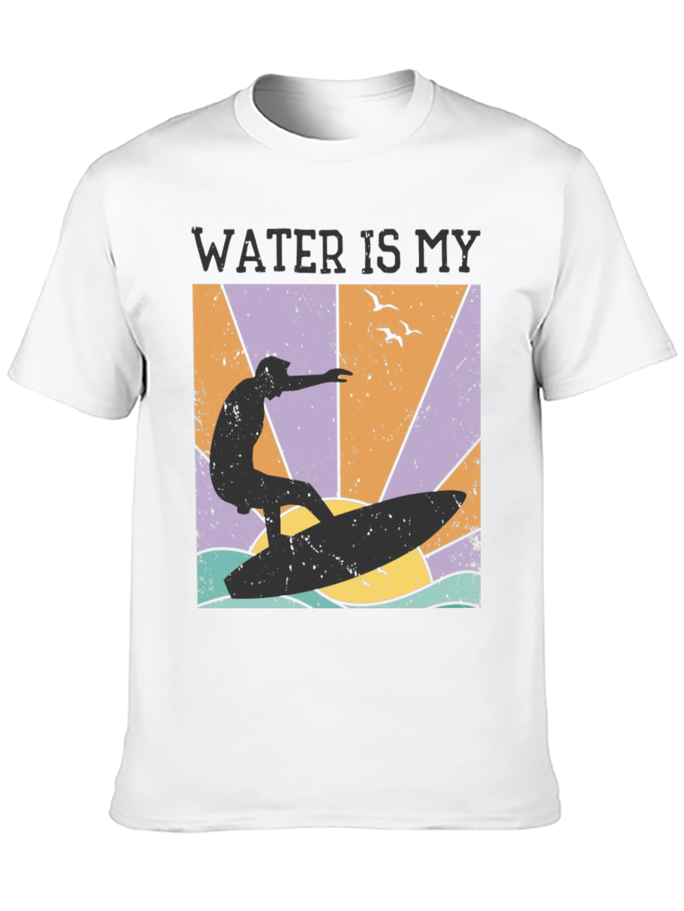 Water Is My Element T-Shirt Surfer Design