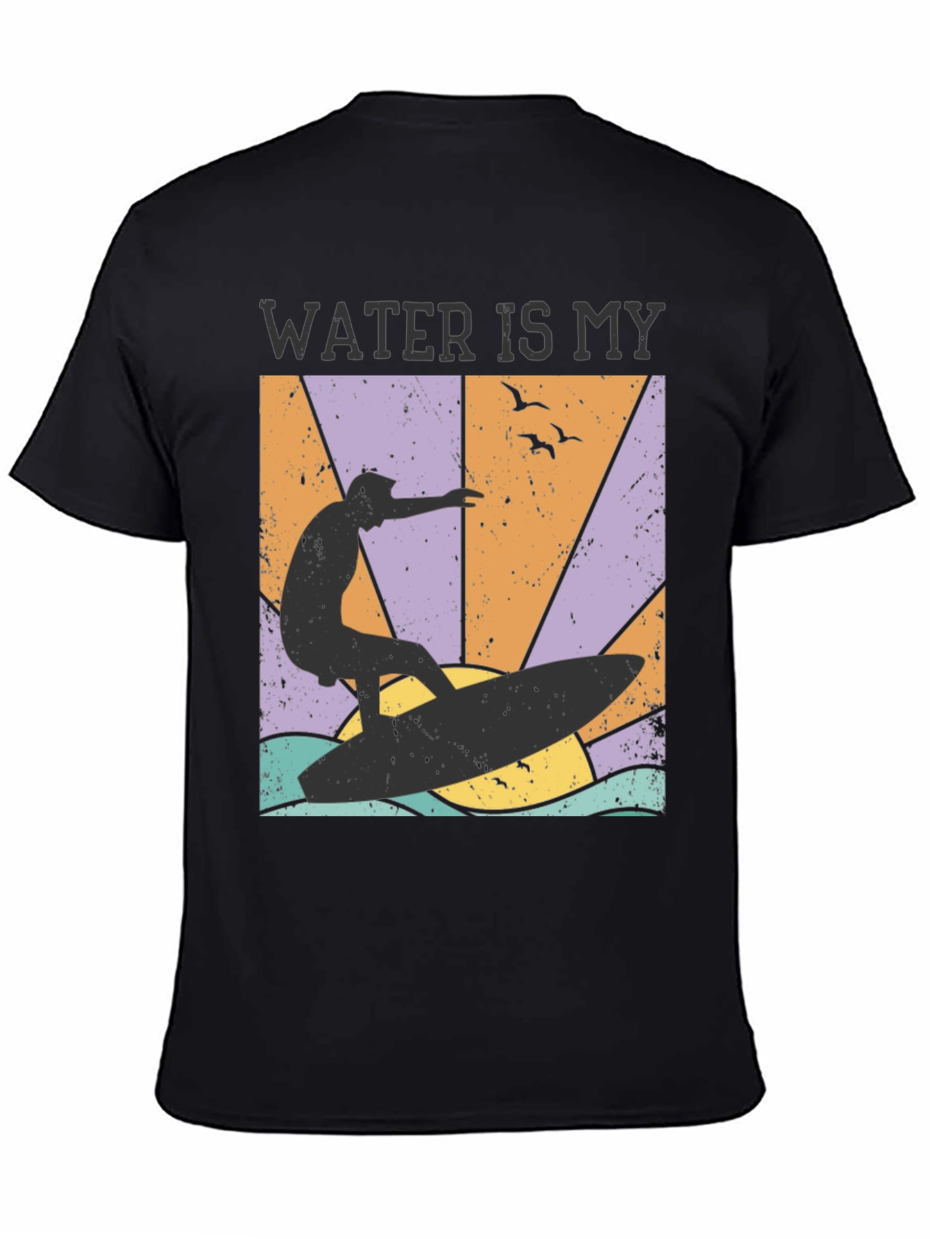 Water Is My Element T-Shirt Surfer Design