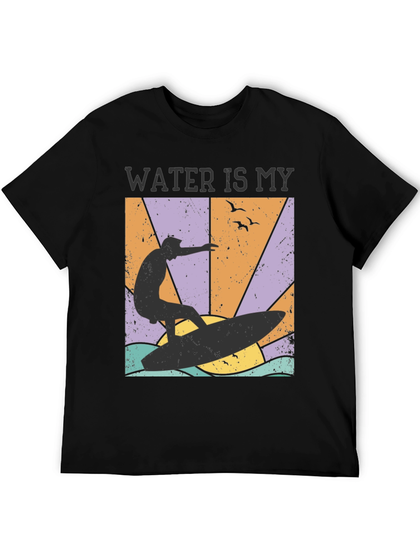 Water Is My Element T-Shirt Surfer Design