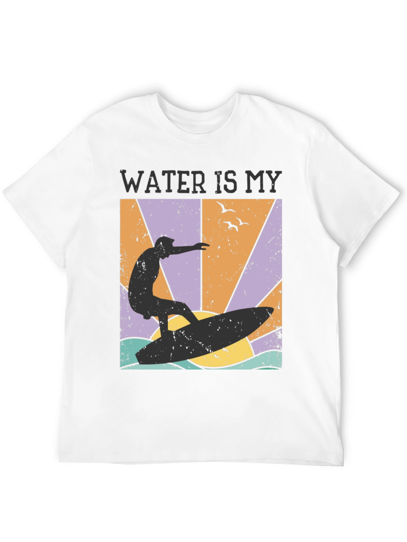 Water Is My Element T-Shirt Surfer Design