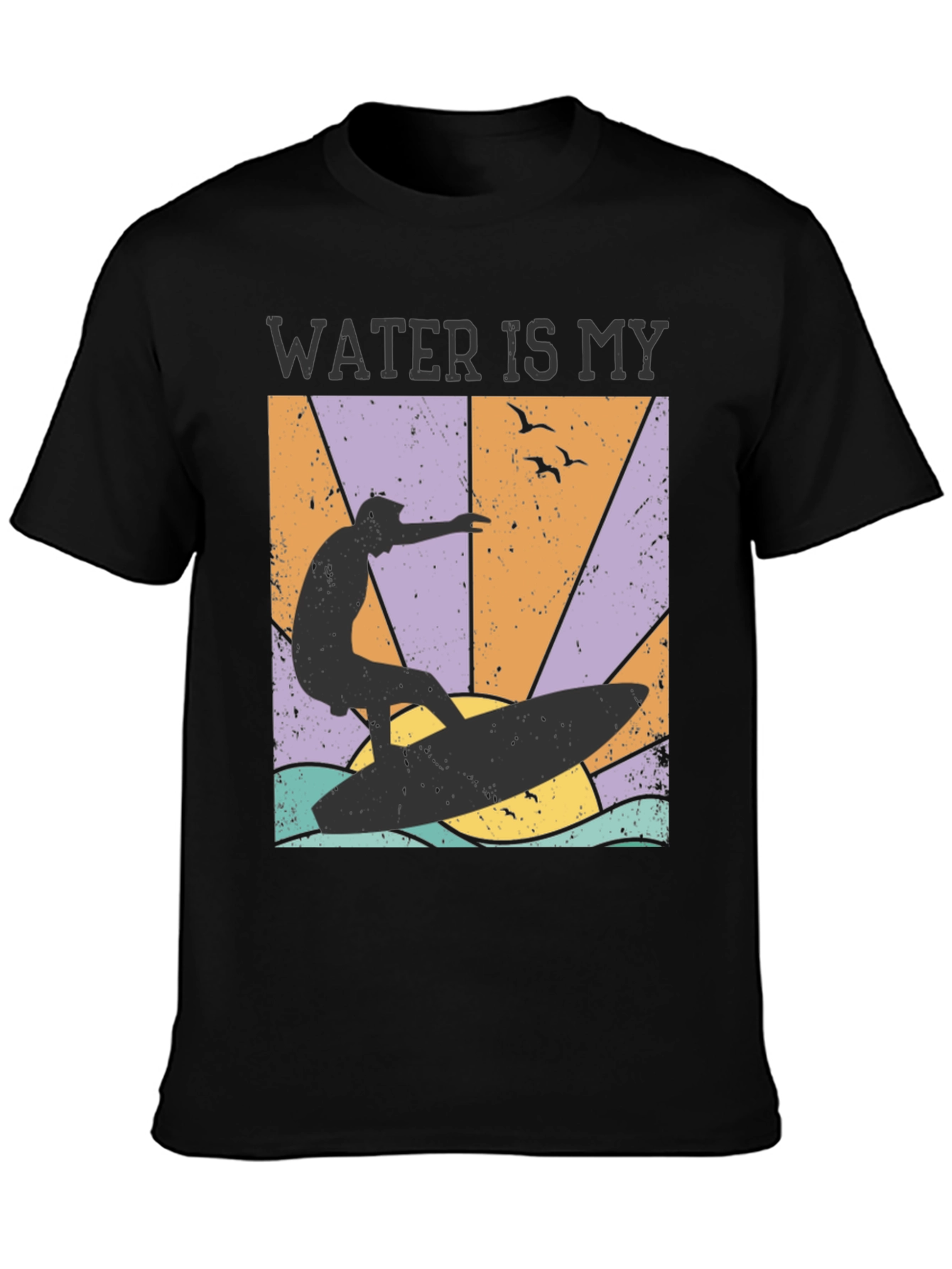 Water Is My Element T-Shirt Surfer Design