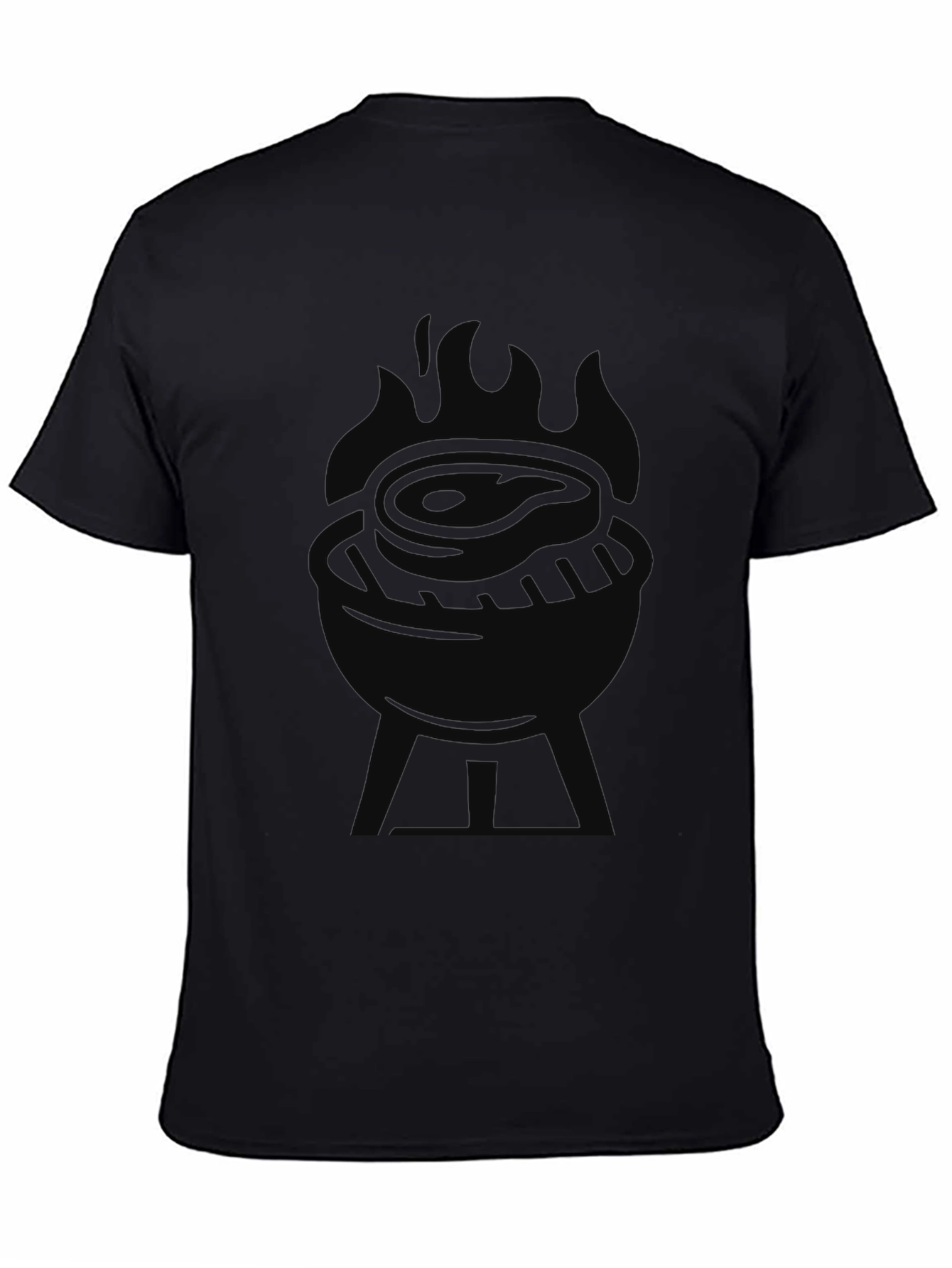 Mens Black BBQ Graphic Tee