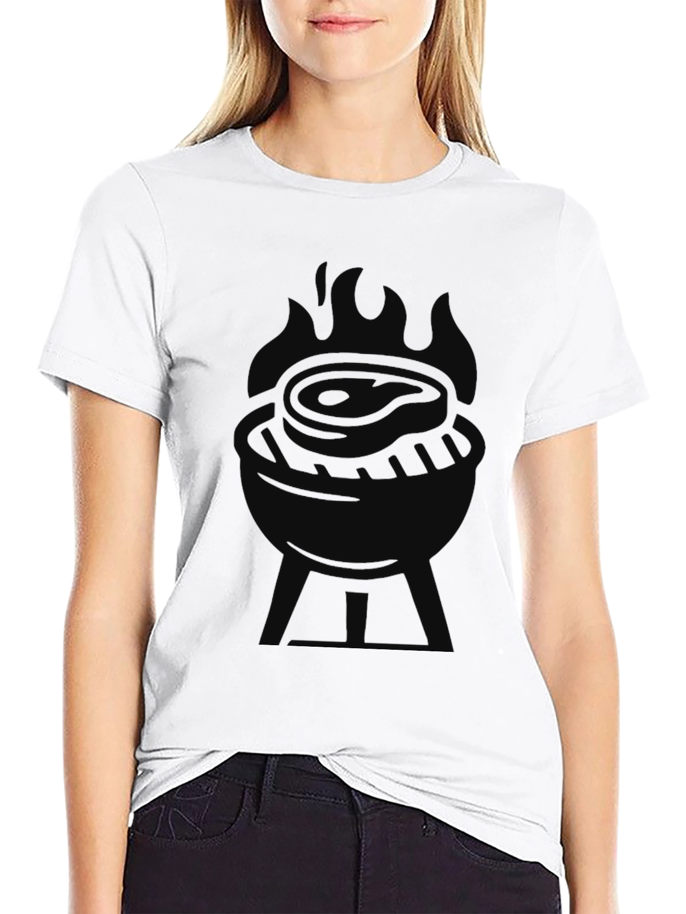 Mens Black BBQ Graphic Tee