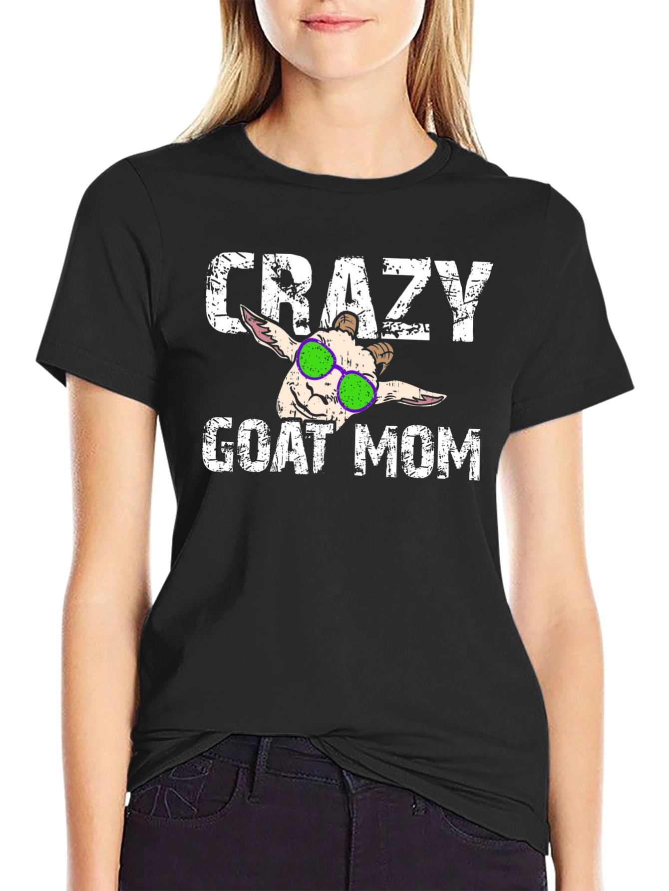 Crazy Goat Mom T-Shirt - Funny Animal Lover Tee