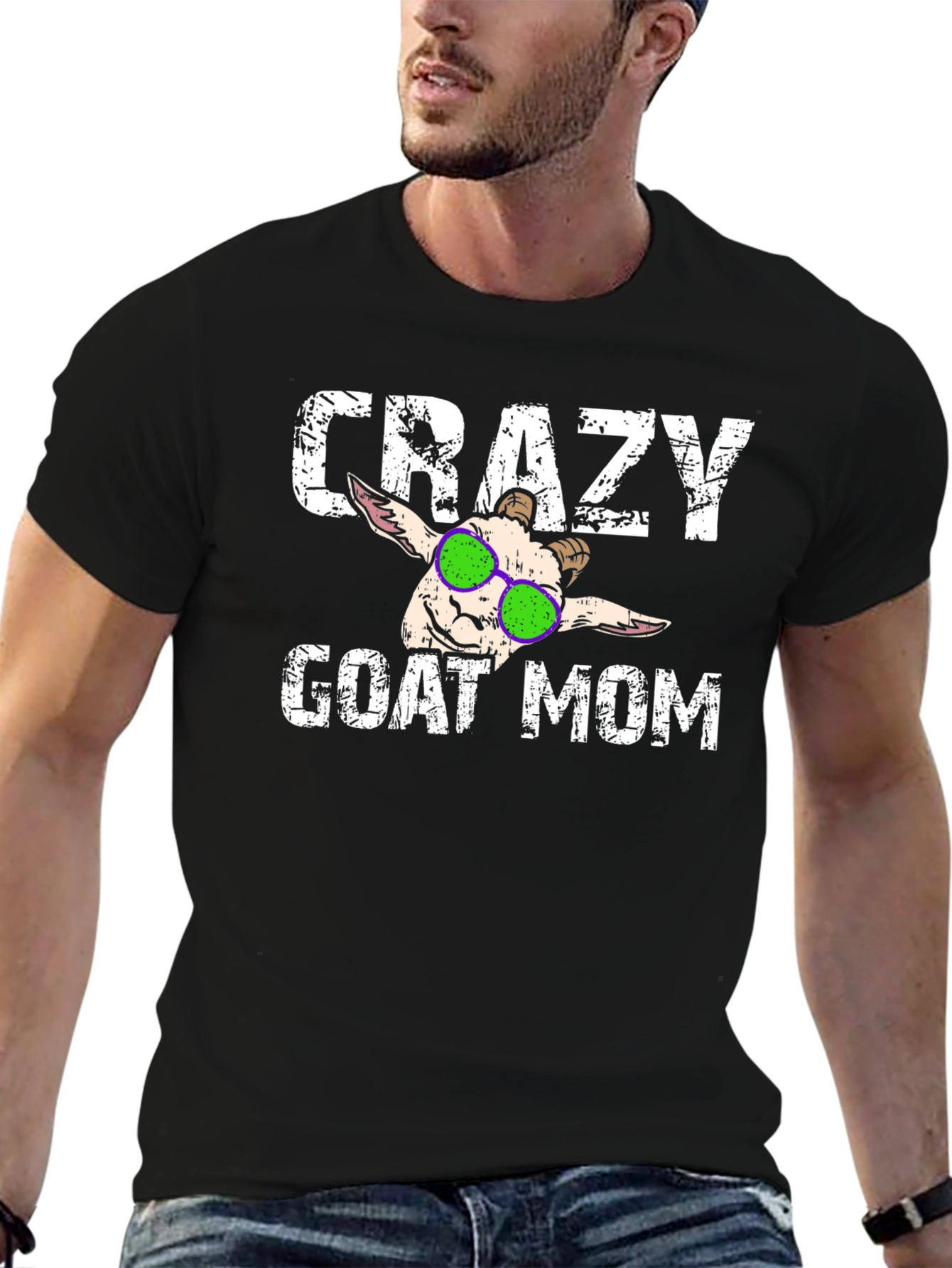 Crazy Goat Mom T-Shirt - Funny Animal Lover Tee