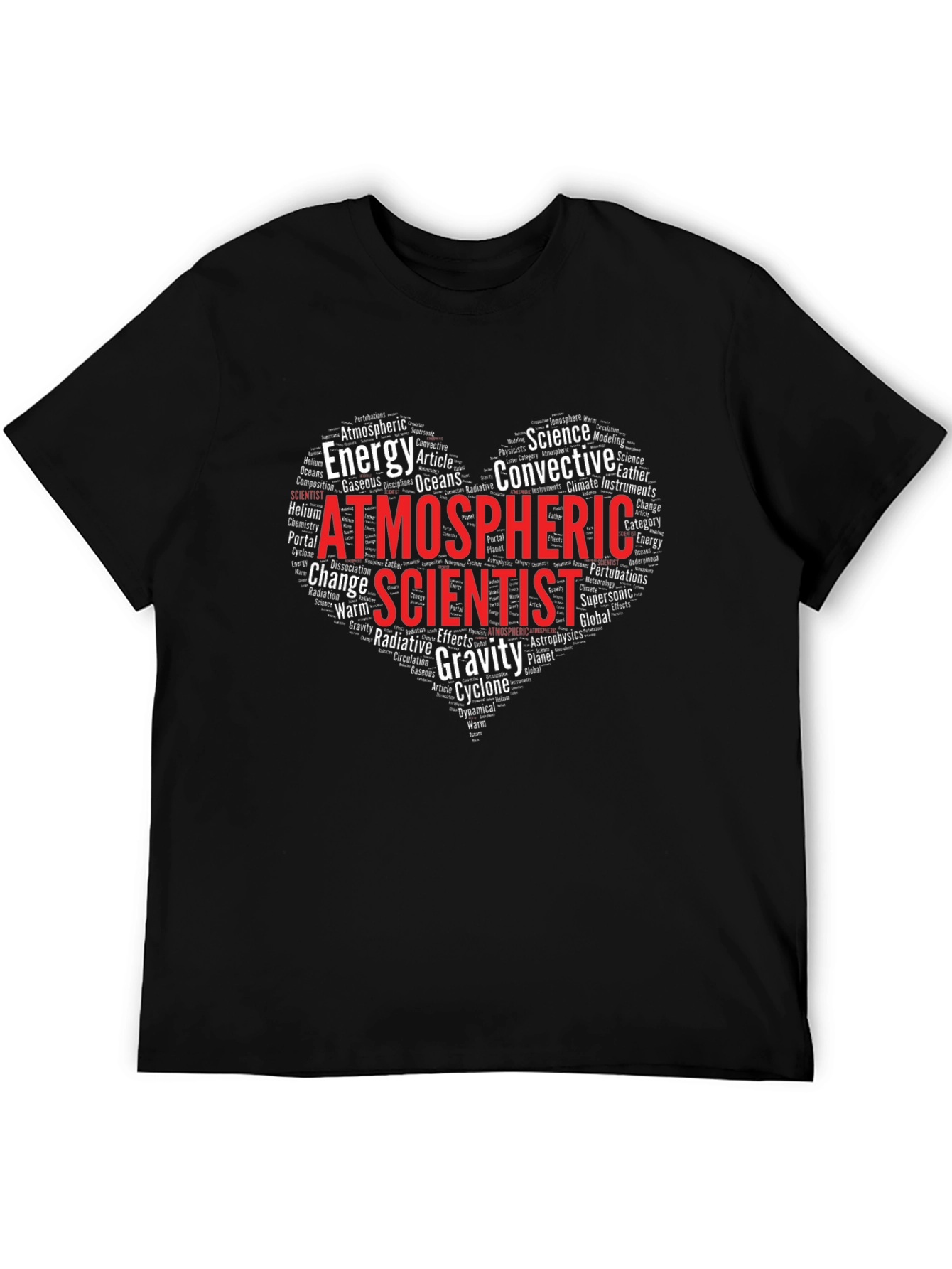 Atmospheric Scientist Heart Word Cloud T-Shirt