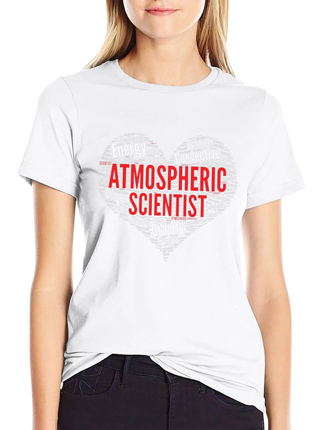 Atmospheric Scientist Heart Word Cloud T-Shirt