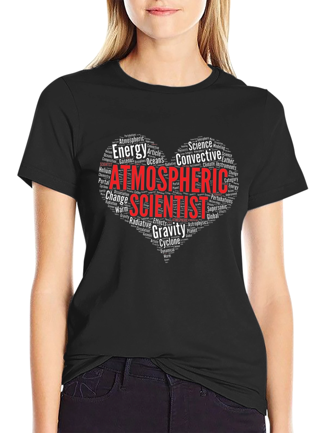 Atmospheric Scientist Heart Word Cloud T-Shirt