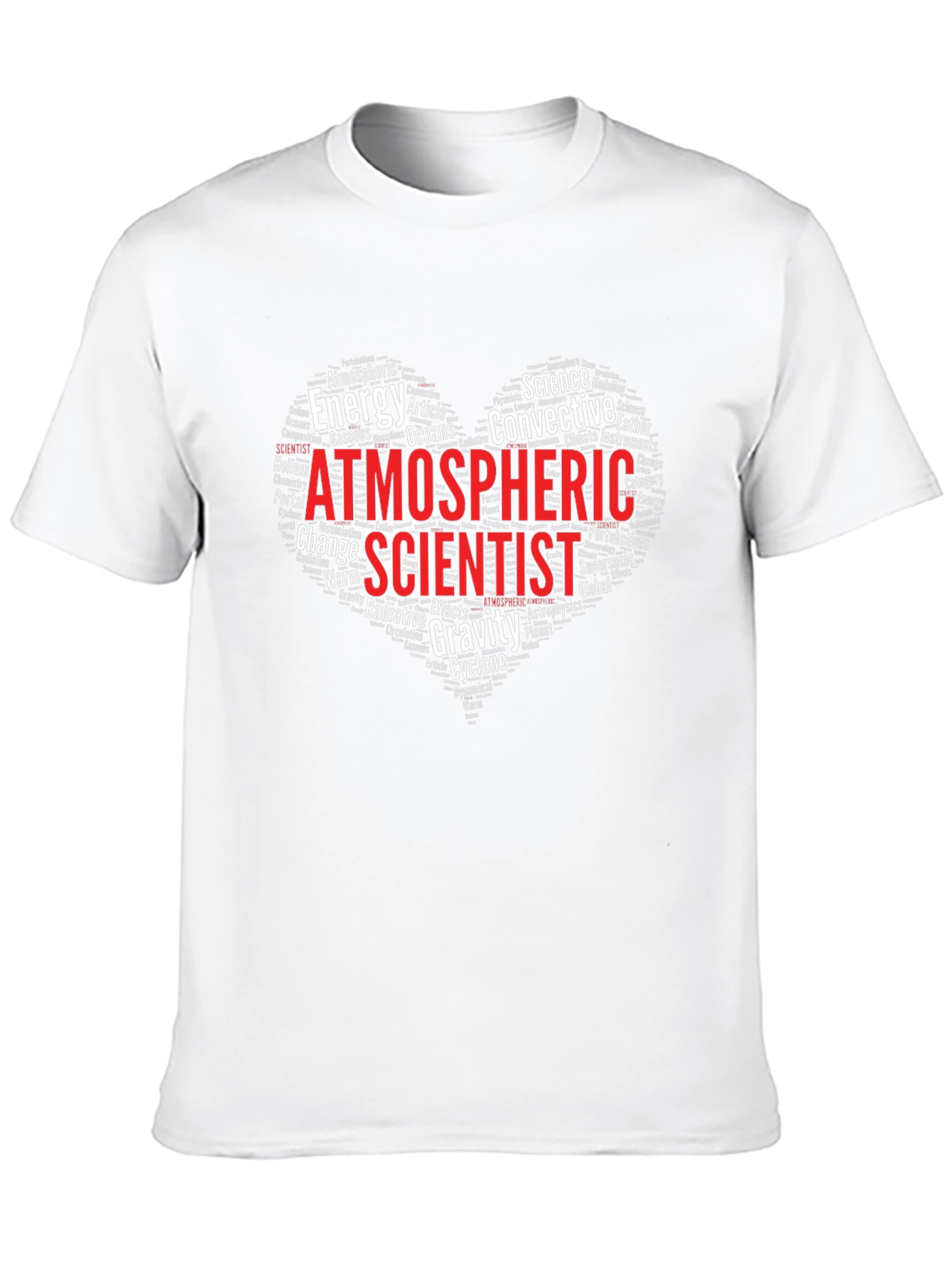 Atmospheric Scientist Heart Word Cloud T-Shirt