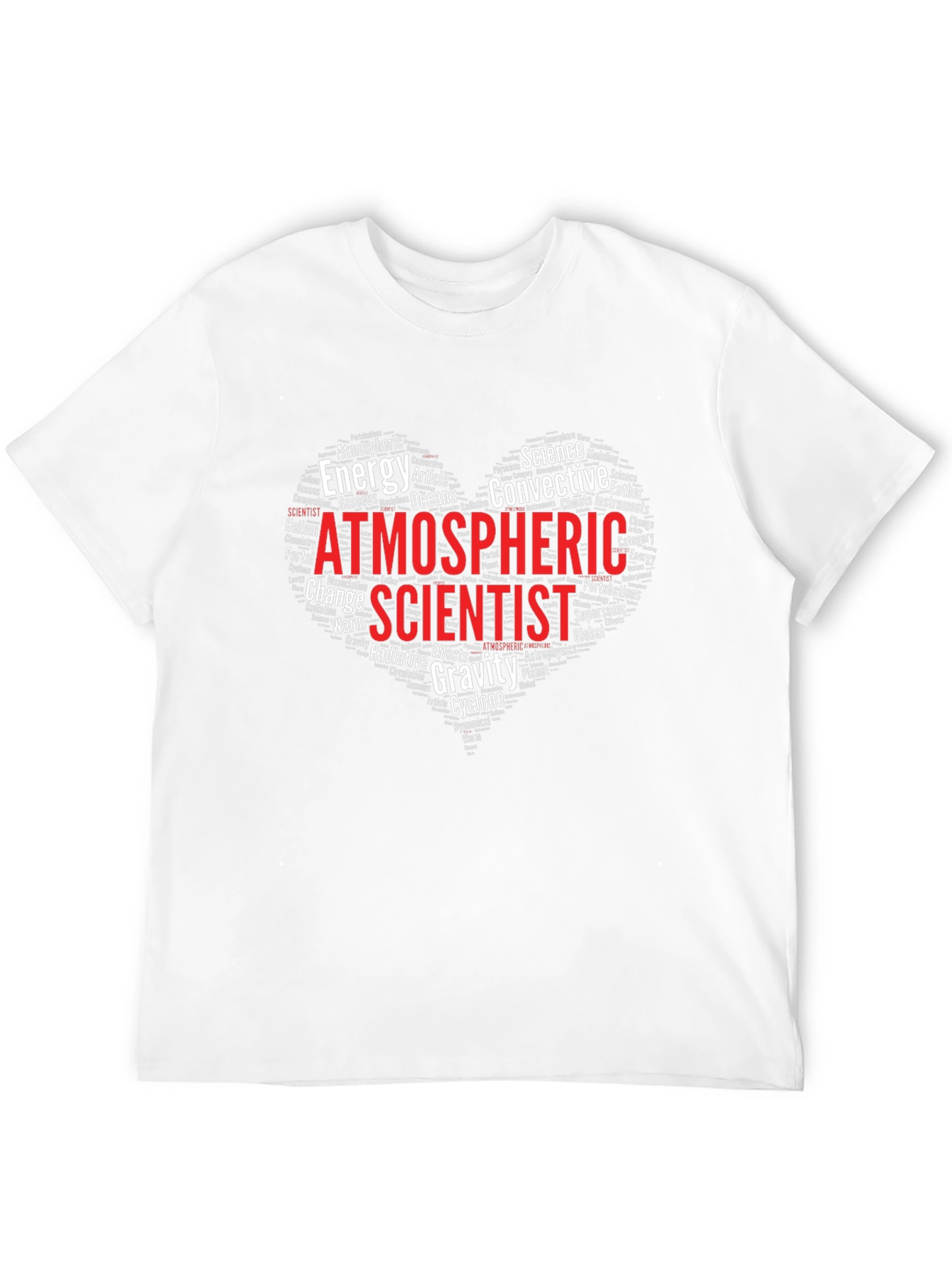 Atmospheric Scientist Heart Word Cloud T-Shirt