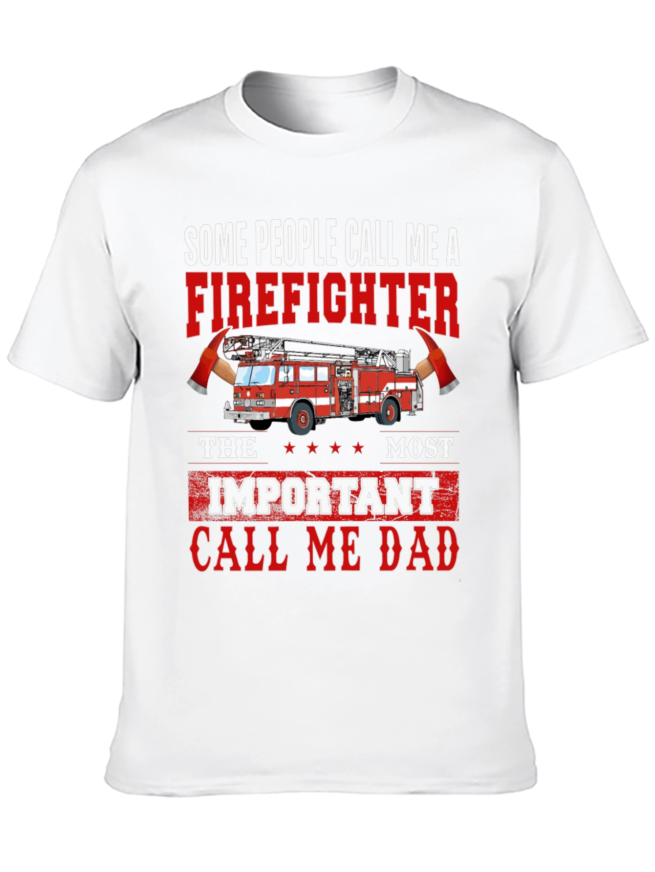 Firefighter Dad Graphic T-Shirt