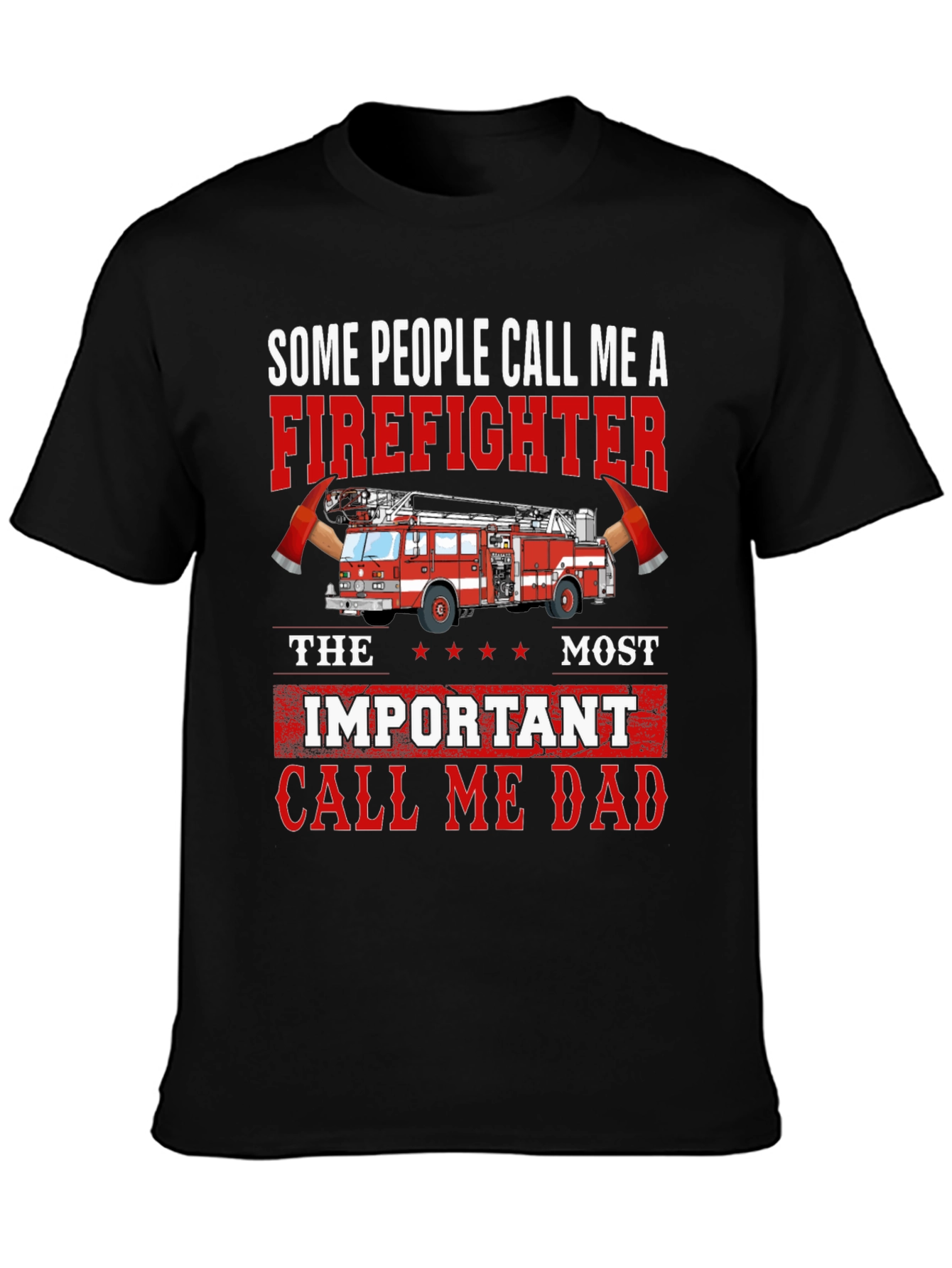 Firefighter Dad Graphic T-Shirt