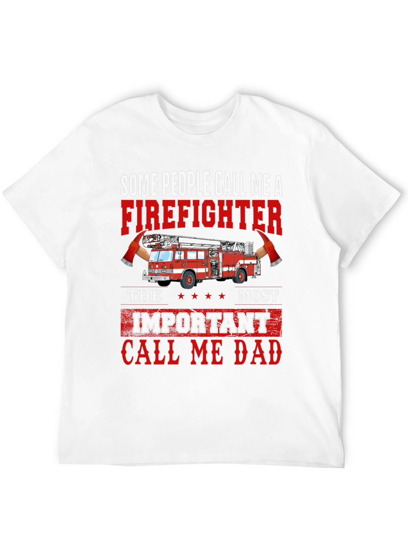 Firefighter Dad Graphic T-Shirt