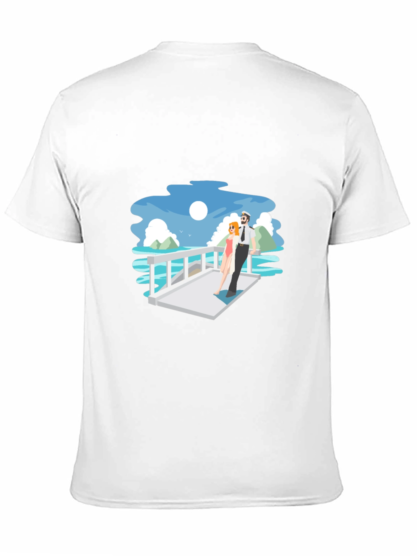Cartoon Couple Black T-Shirt