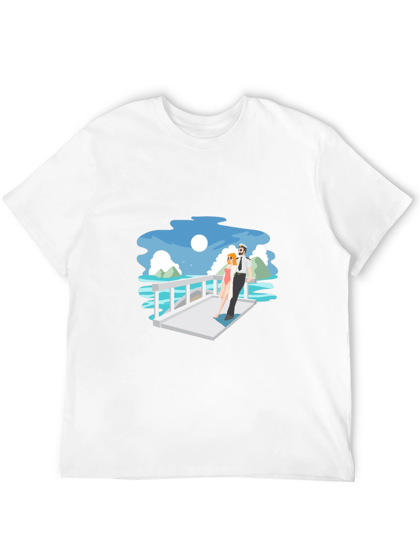 Cartoon Couple Black T-Shirt