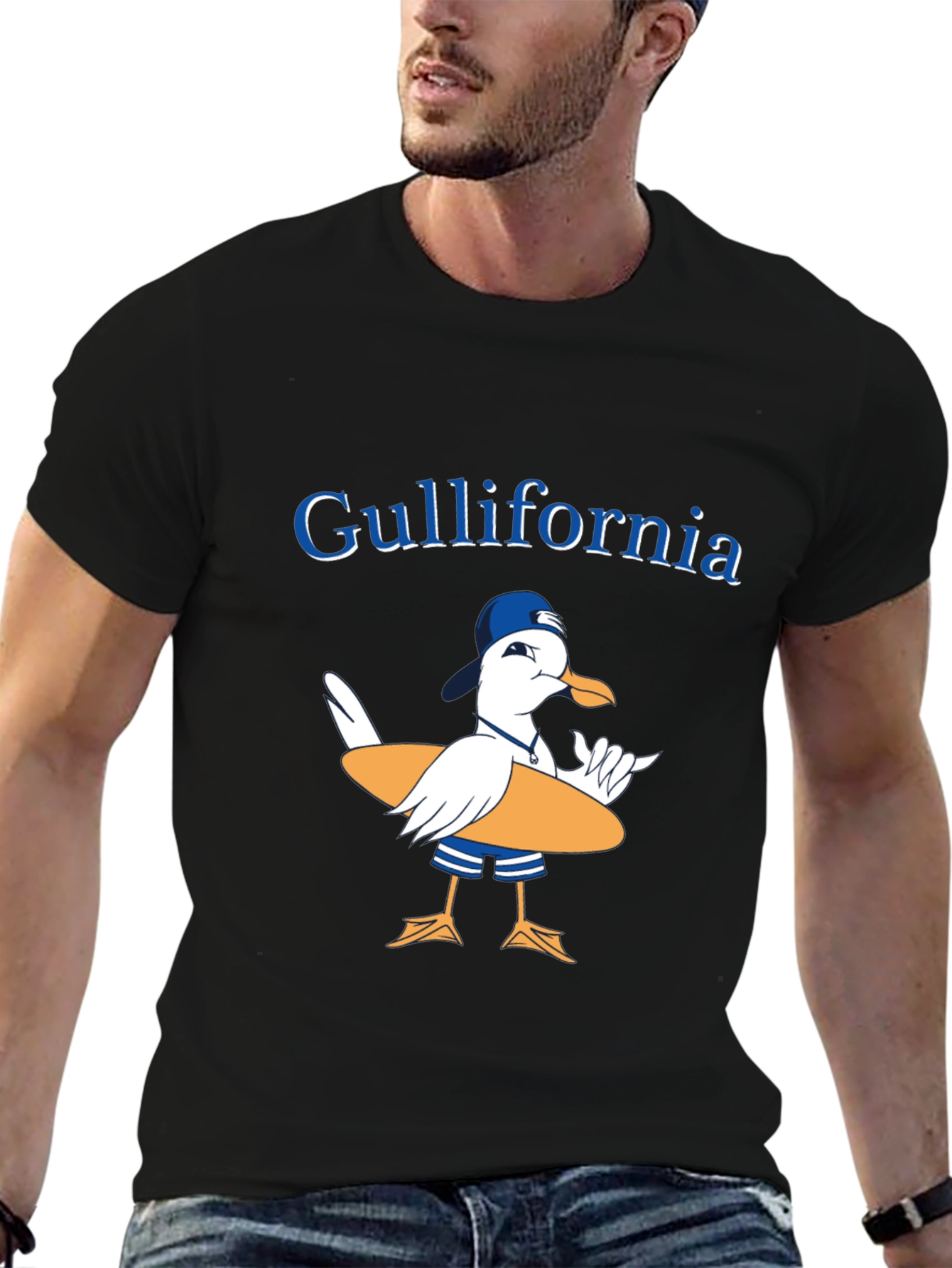 Gullifornia Graphic T-Shirt - Beach Surf Style