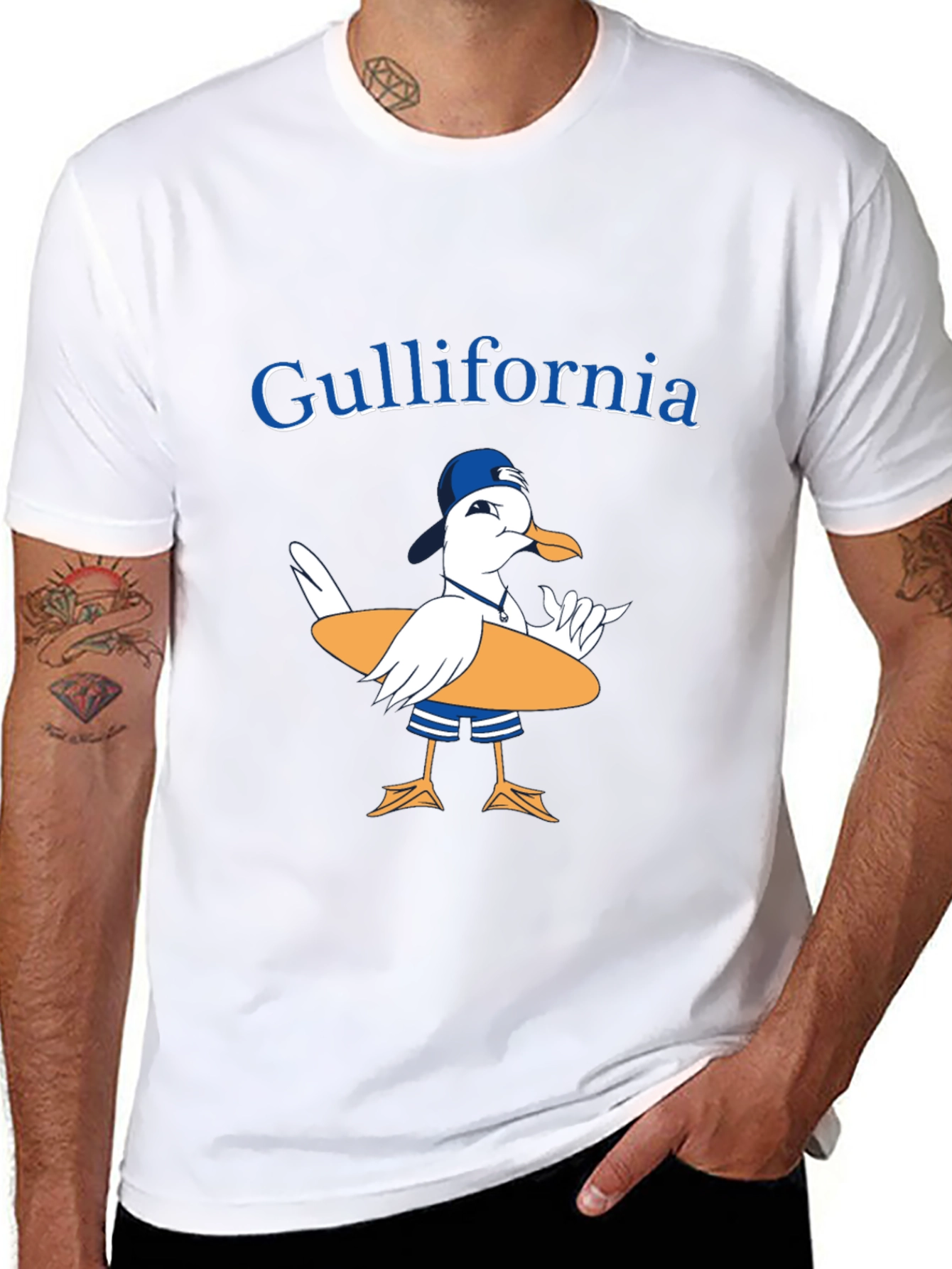 Gullifornia Graphic T-Shirt - Beach Surf Style