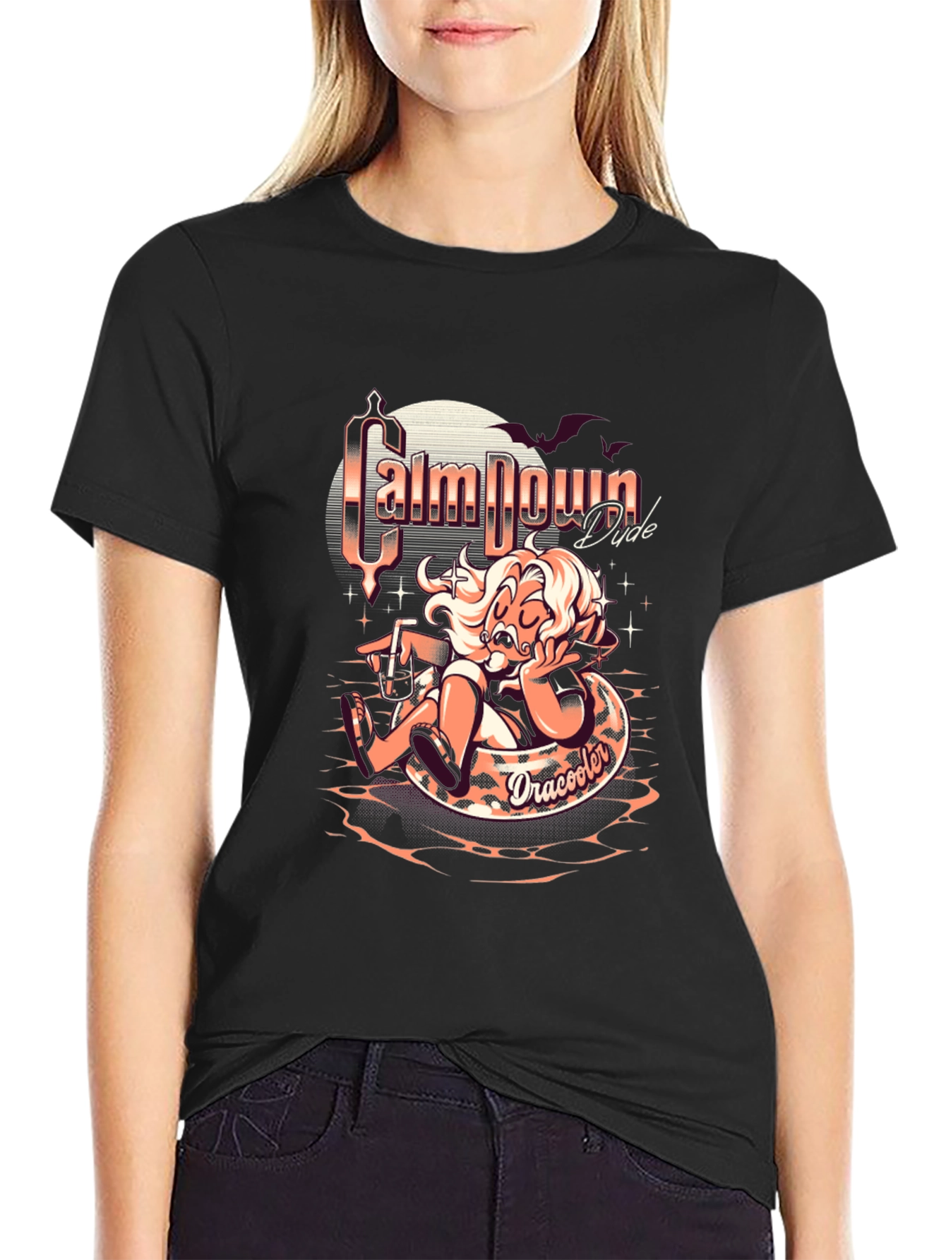 Calm Down Dude Dracooler Graphic T-Shirt
