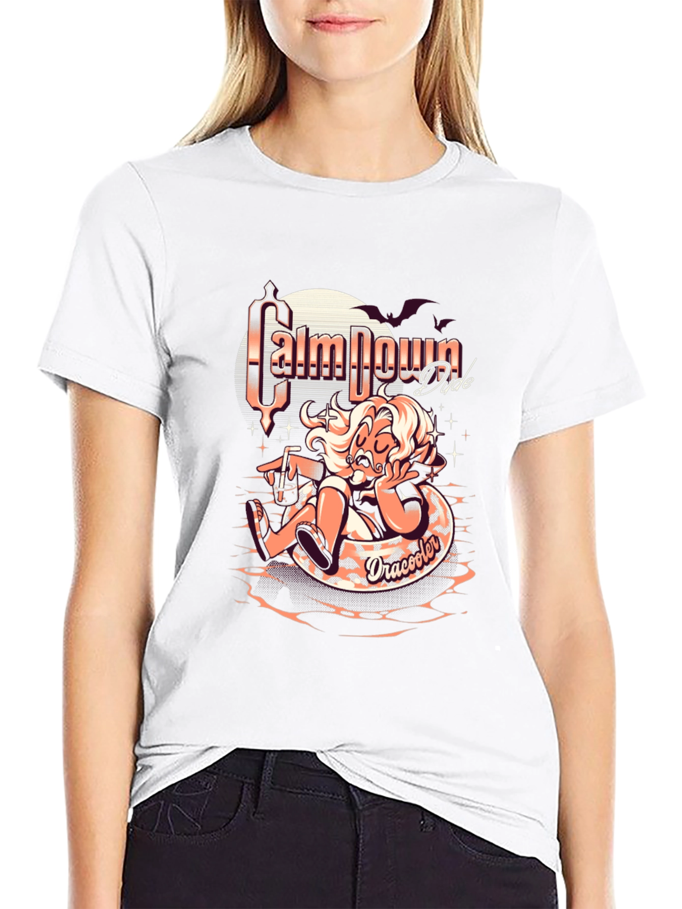 Calm Down Dude Dracooler Graphic T-Shirt