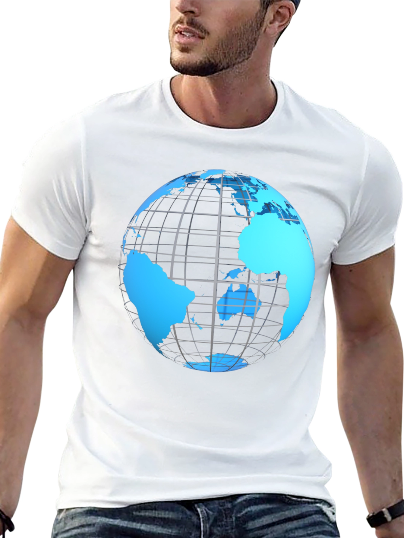 World Globe Graphic Tee - Black