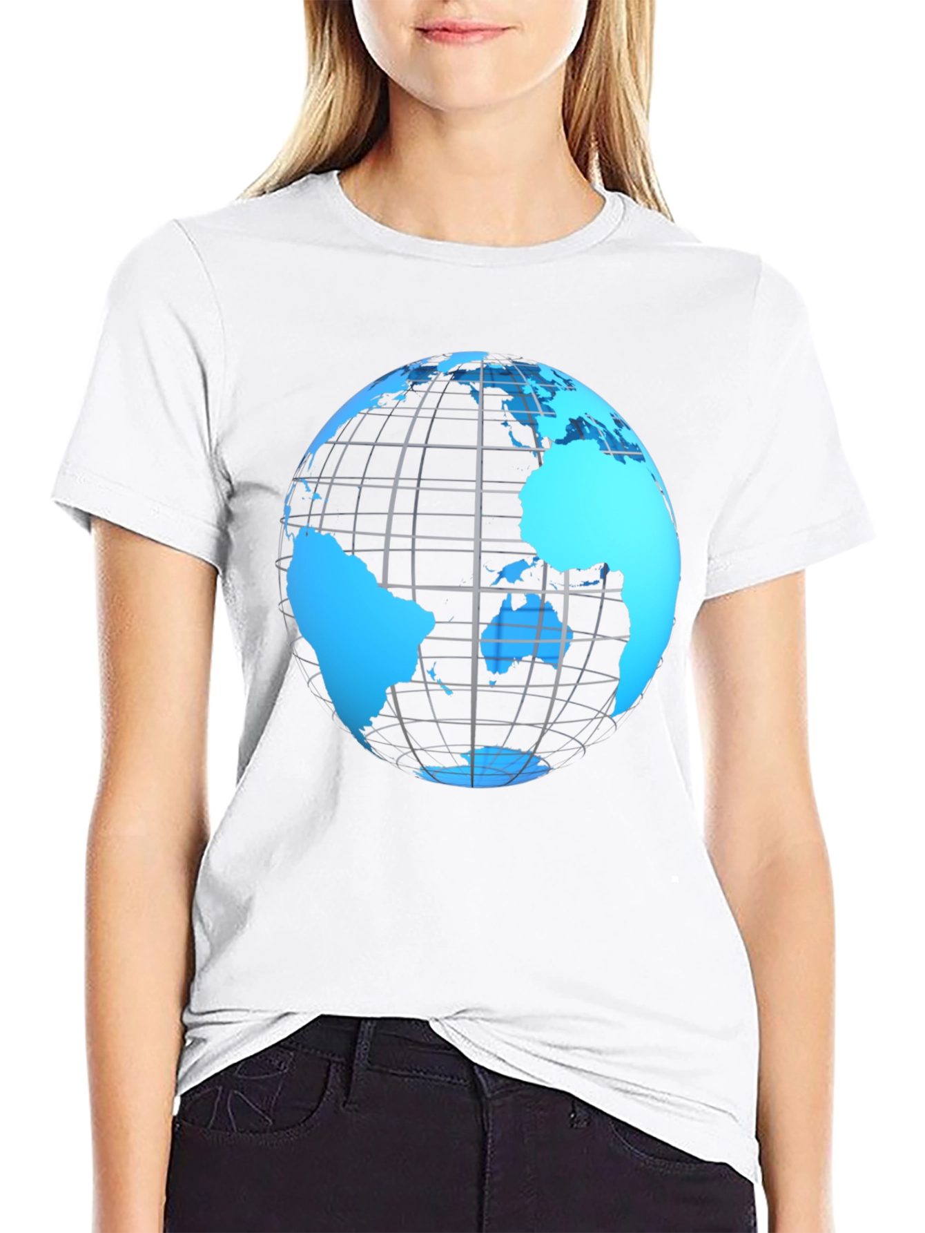 World Globe Graphic Tee - Black
