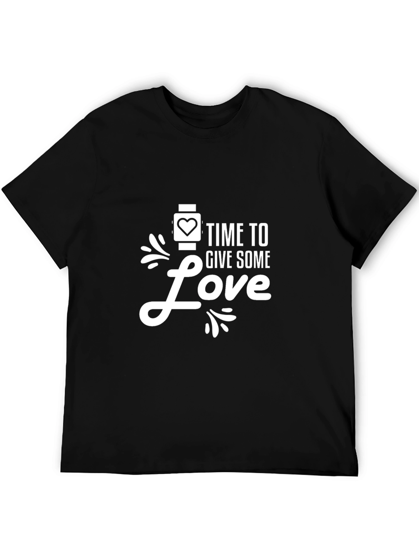 Time to Give Some Love Black Graphic Tee