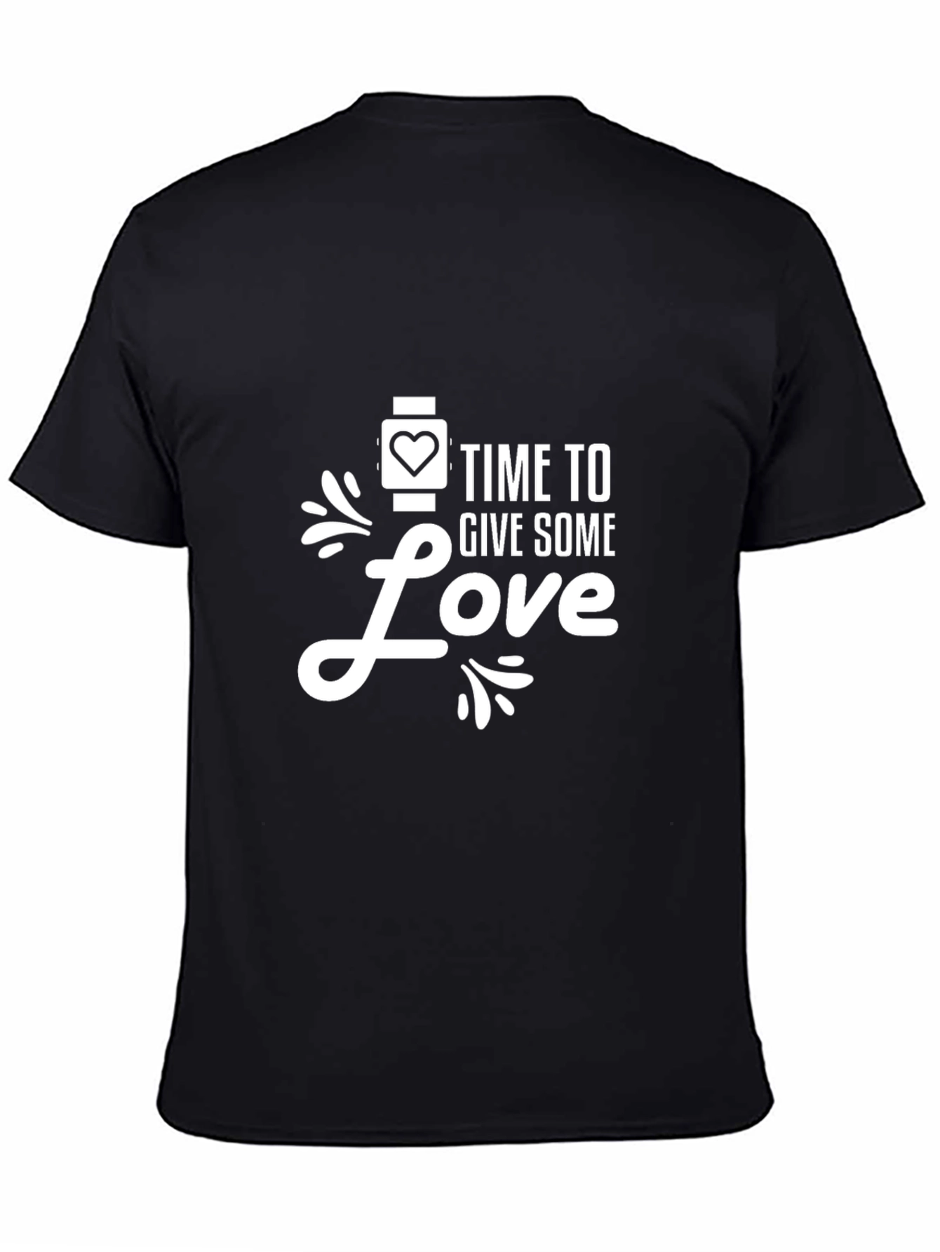 Time to Give Some Love Black Graphic Tee
