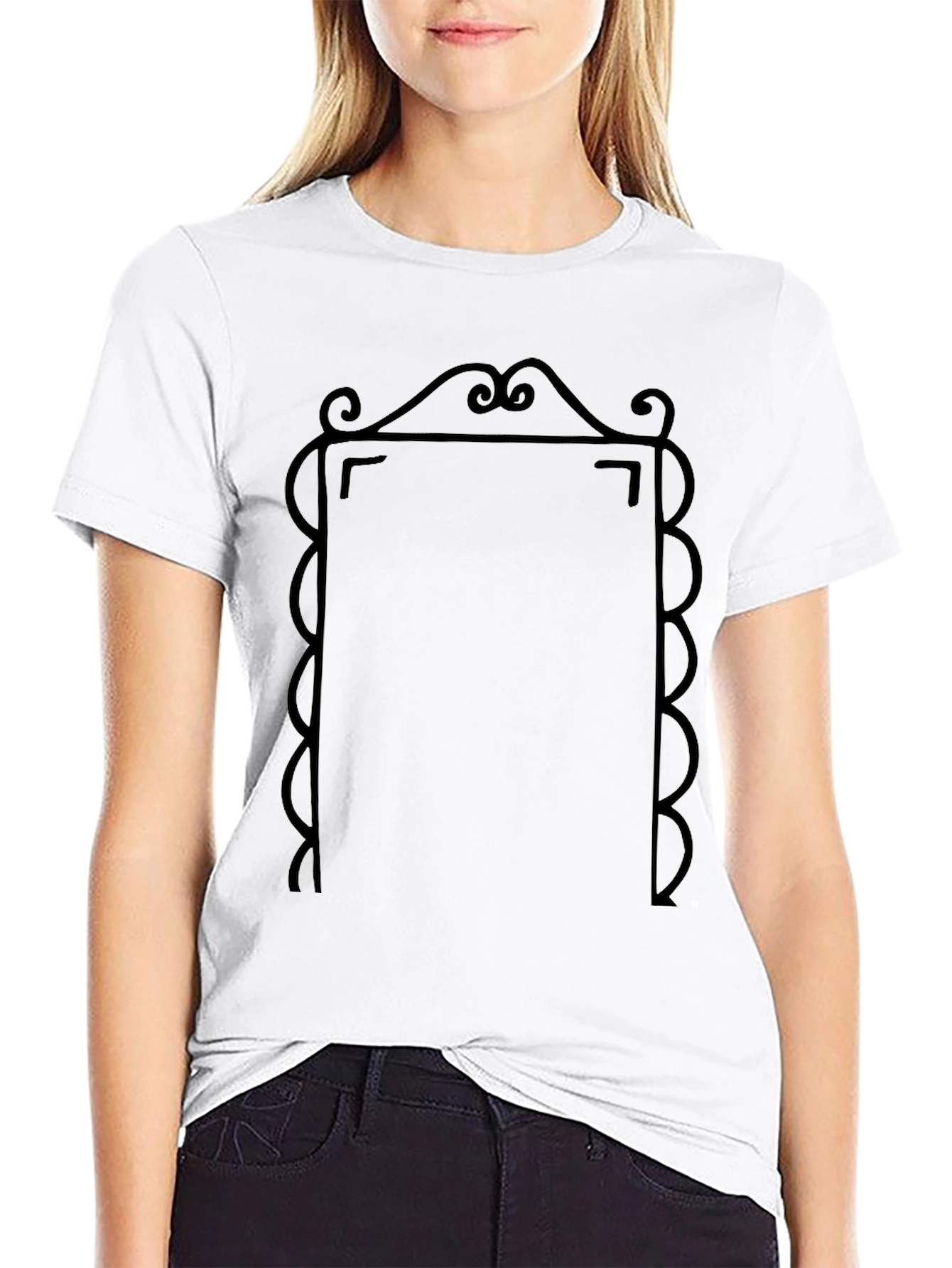 Ornate Frame Graphic Tee - Unique Design