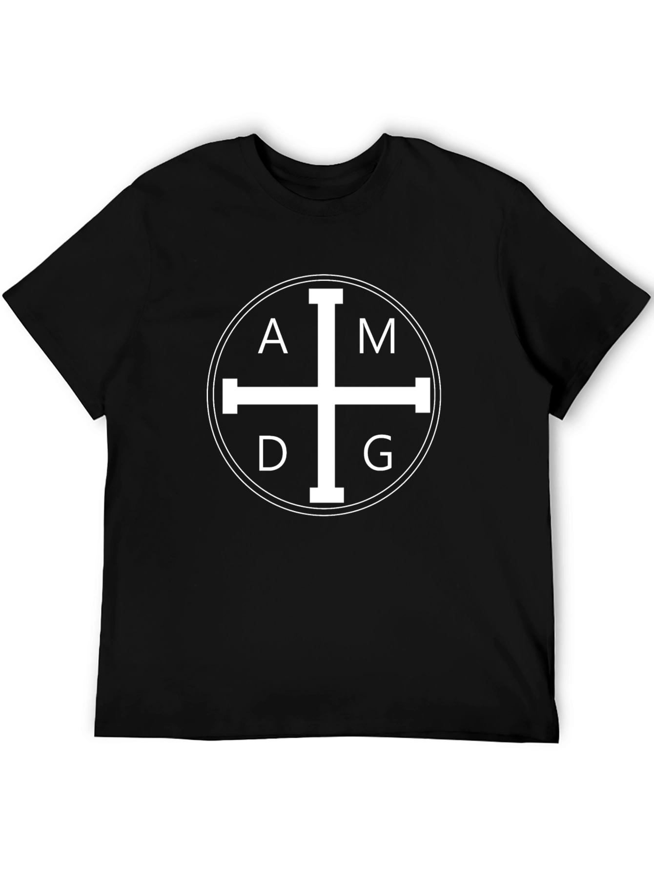 AMDG Graphic Tee - Black Cotton Blend Shirt