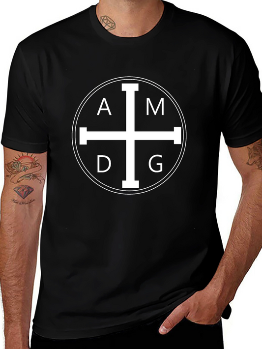 AMDG Graphic Tee - Black Cotton Blend Shirt