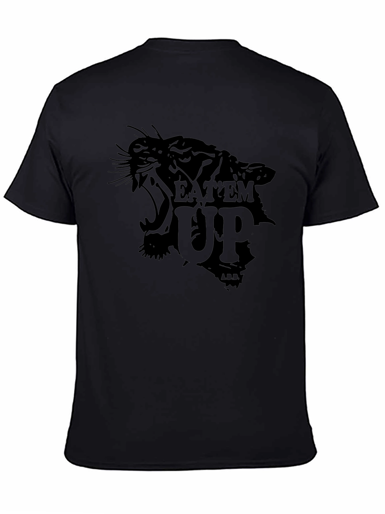 EatEm Up Graphic Print Black T-Shirt