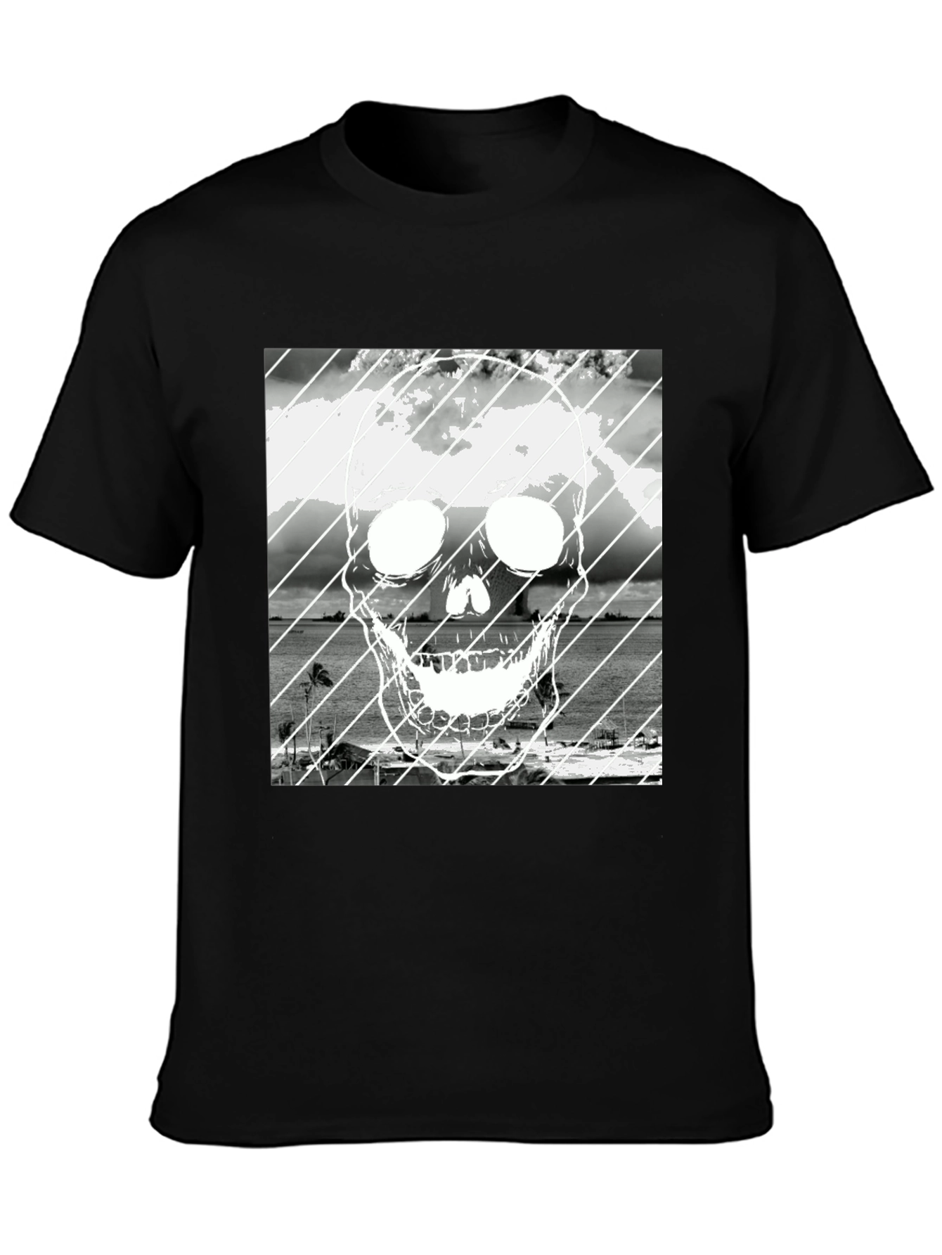 Skull Beach Black T-Shirt