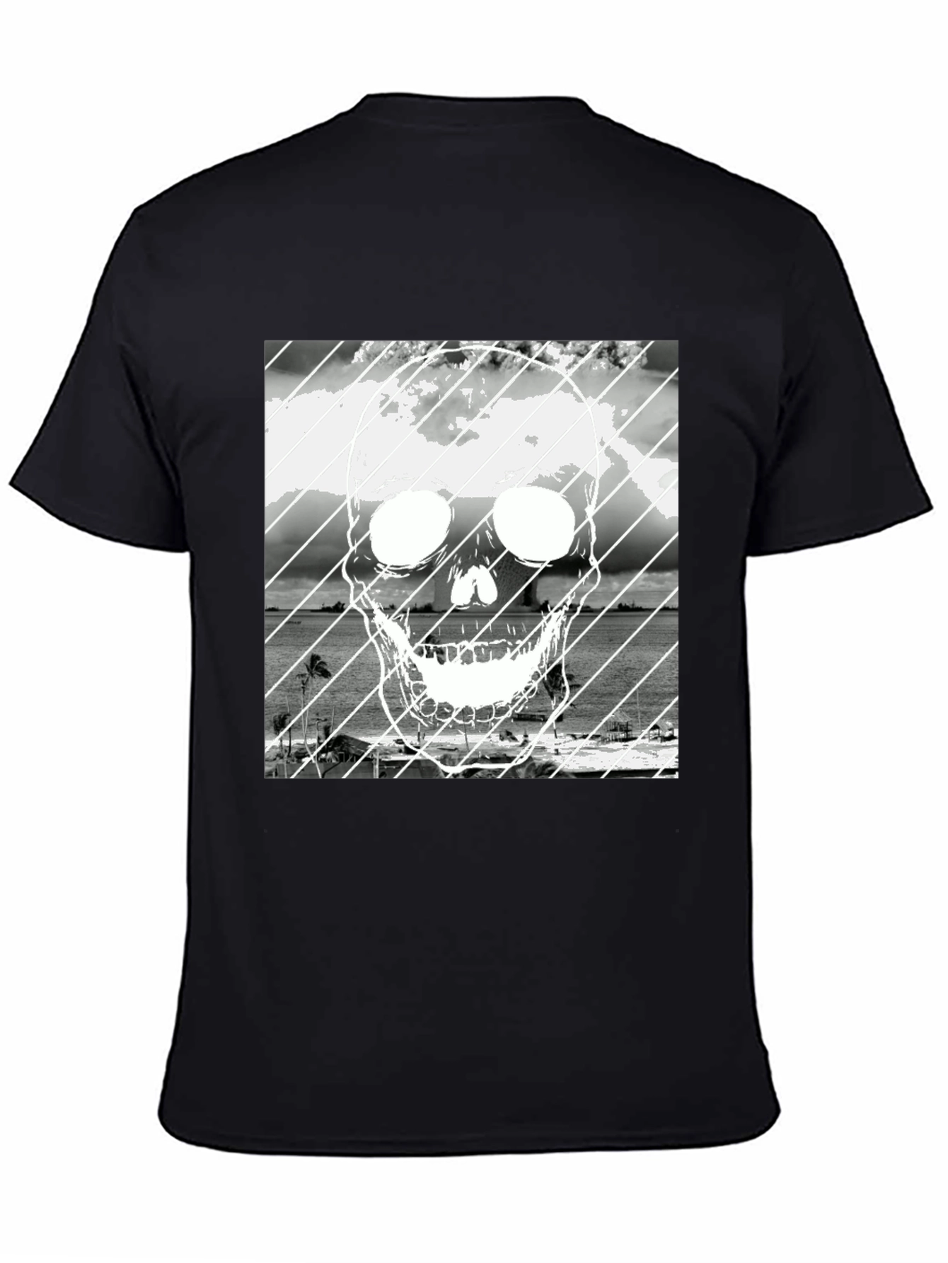 Skull Beach Black T-Shirt