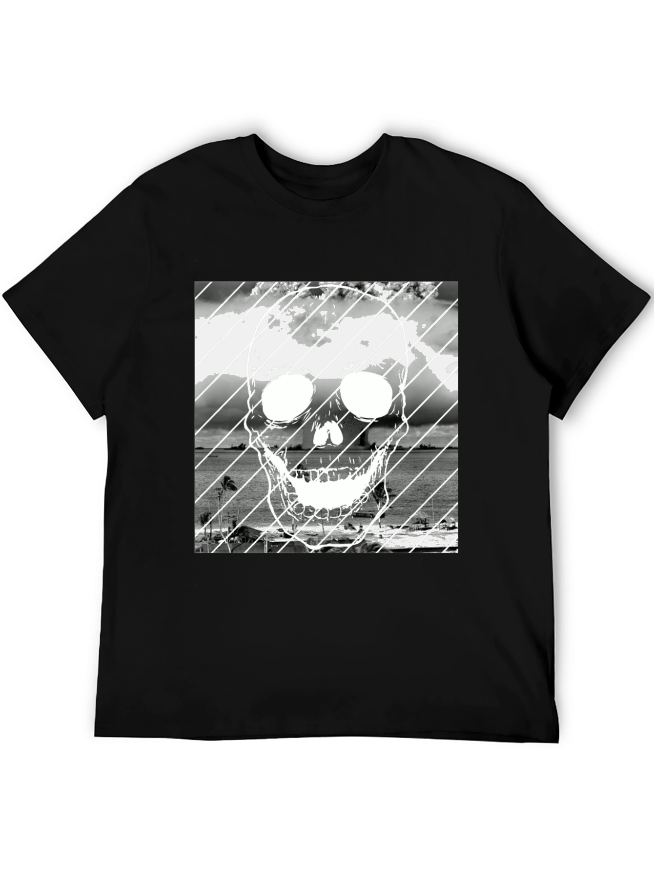 Skull Beach Black T-Shirt