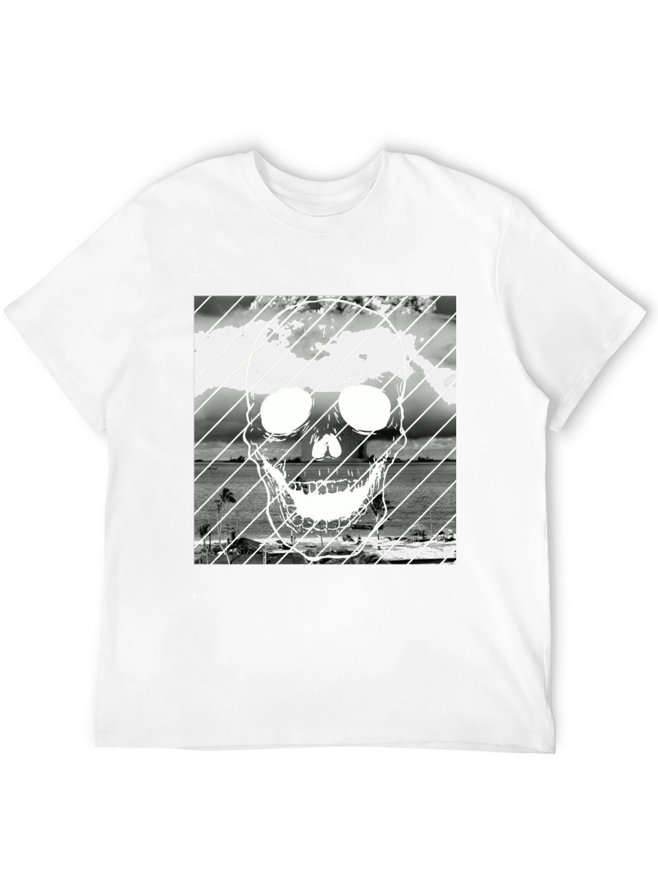 Skull Beach Black T-Shirt