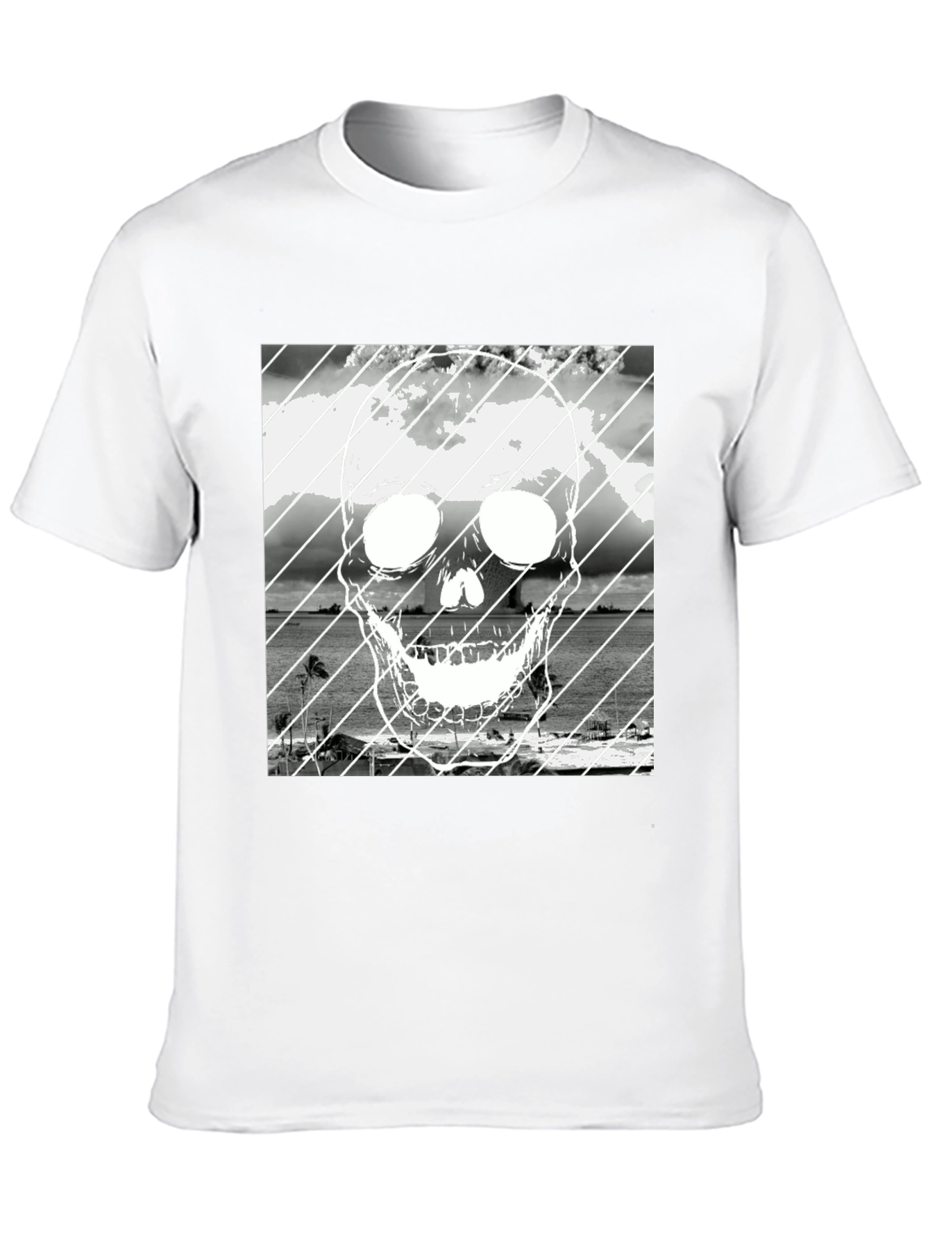 Skull Beach Black T-Shirt