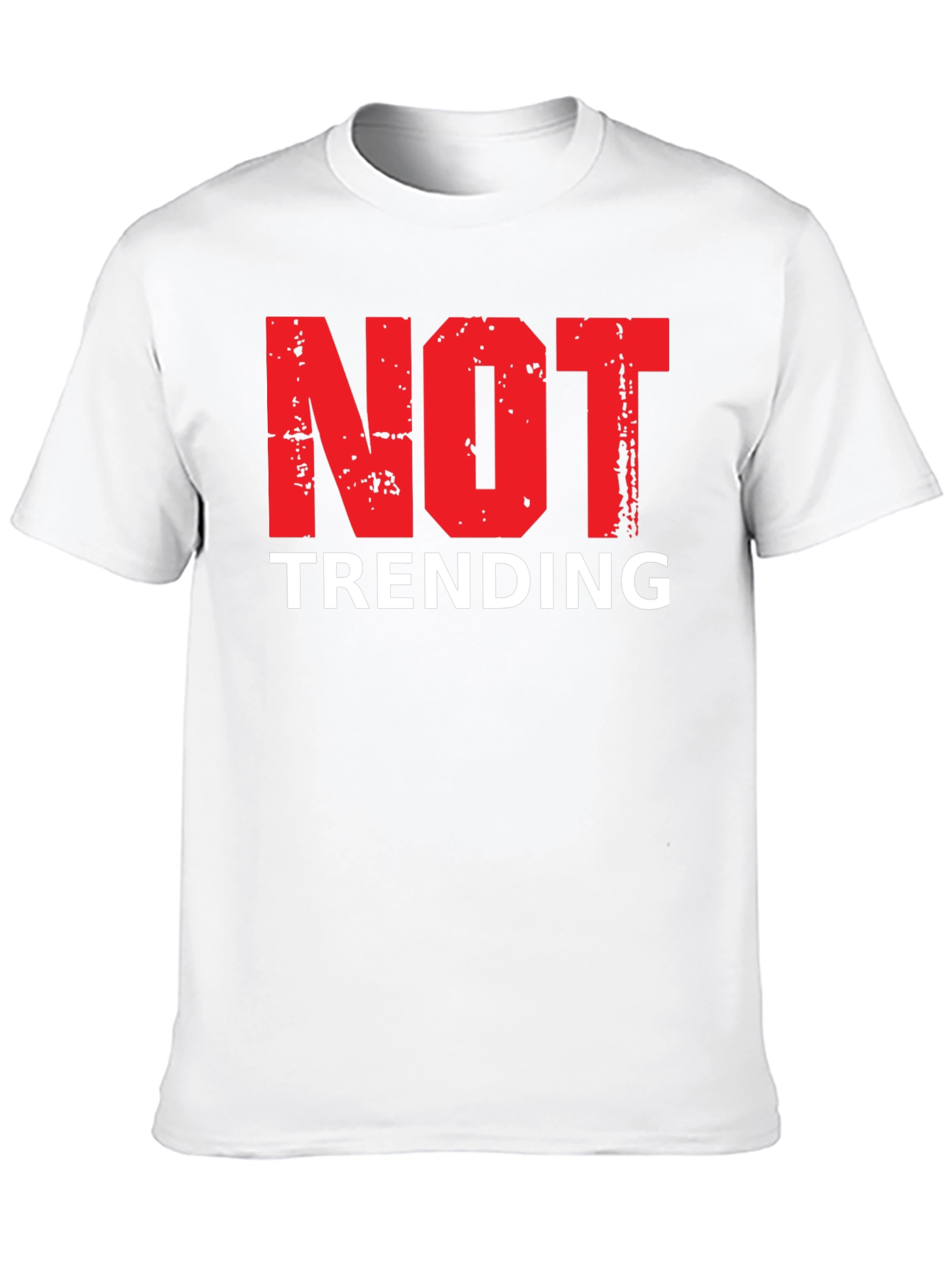 Not Trending Graphic Tee - Black Cotton