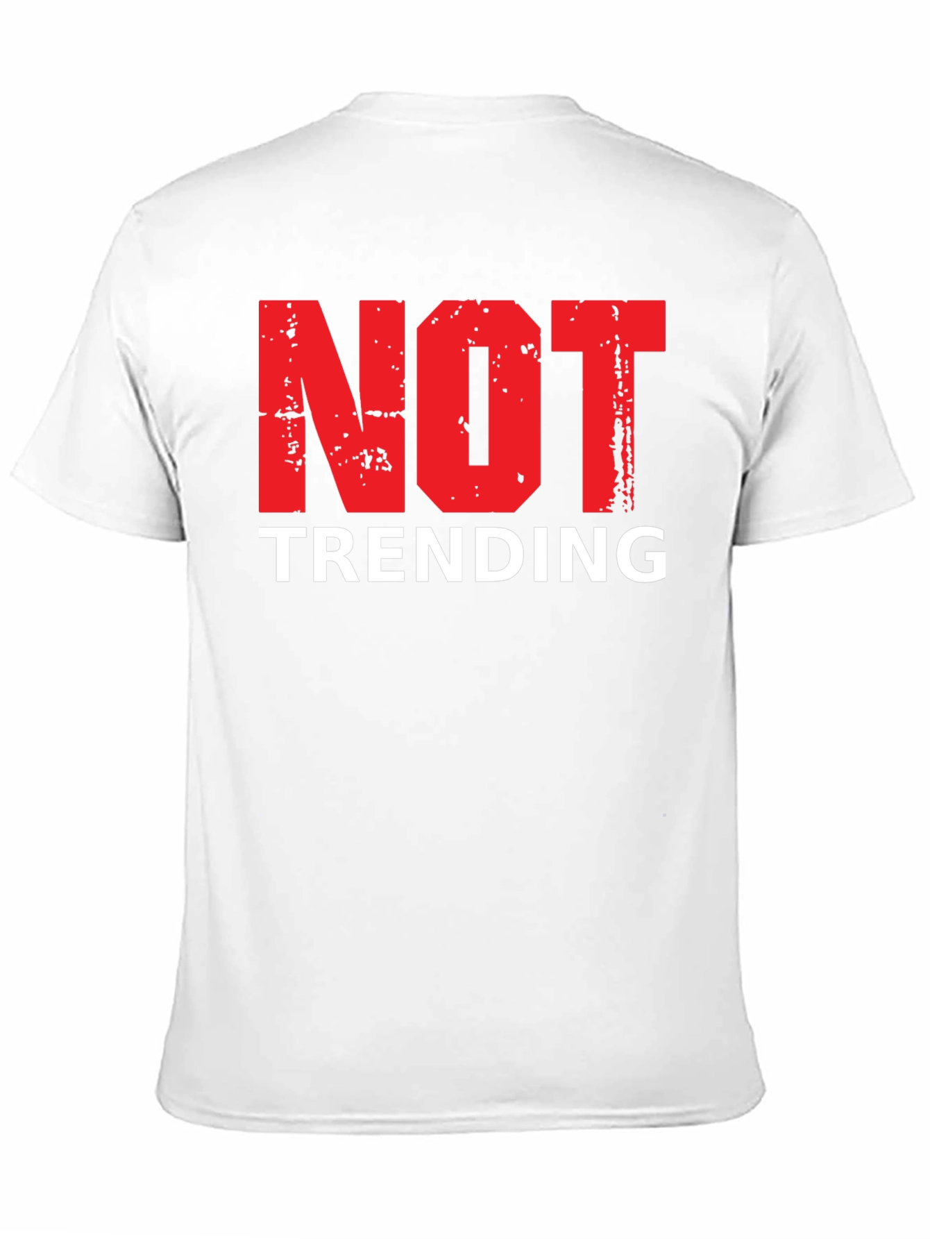 Not Trending Graphic Tee - Black Cotton