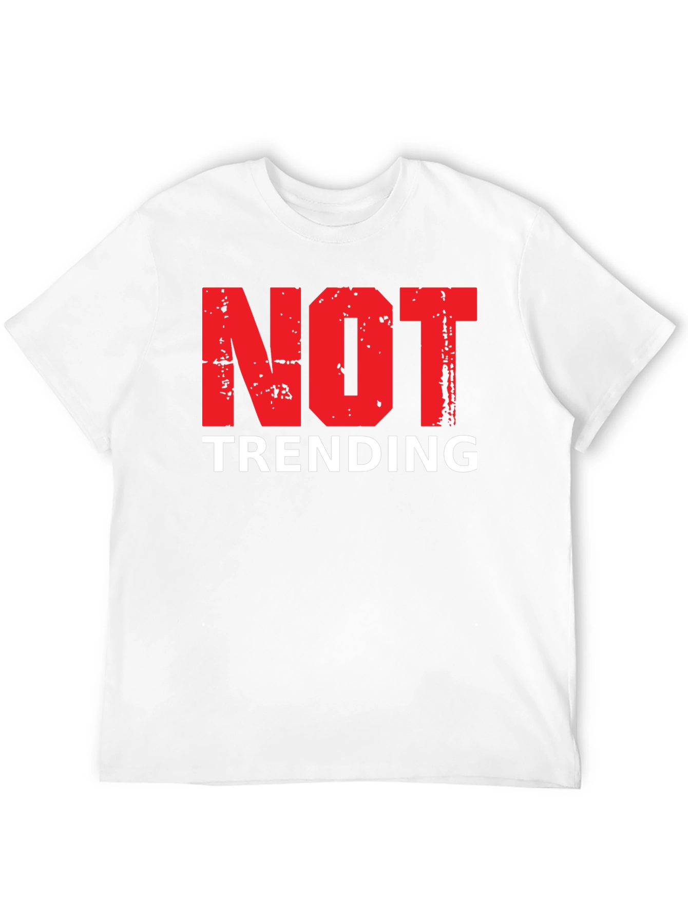 Not Trending Graphic Tee - Black Cotton